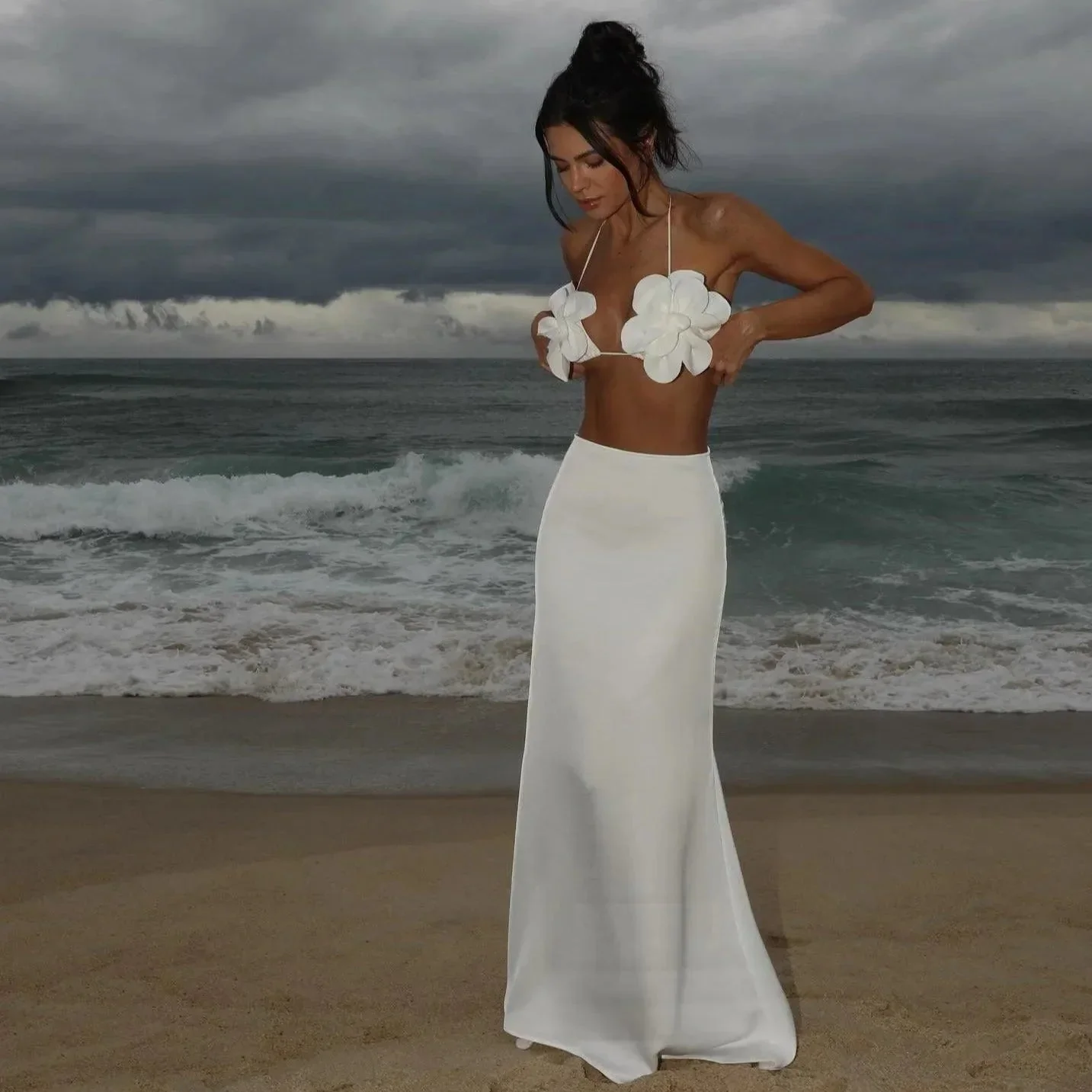 Chic White Two Piece Set for Summer Days