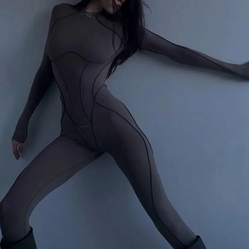 Elegant Gray Open Back Jumpsuit for Women