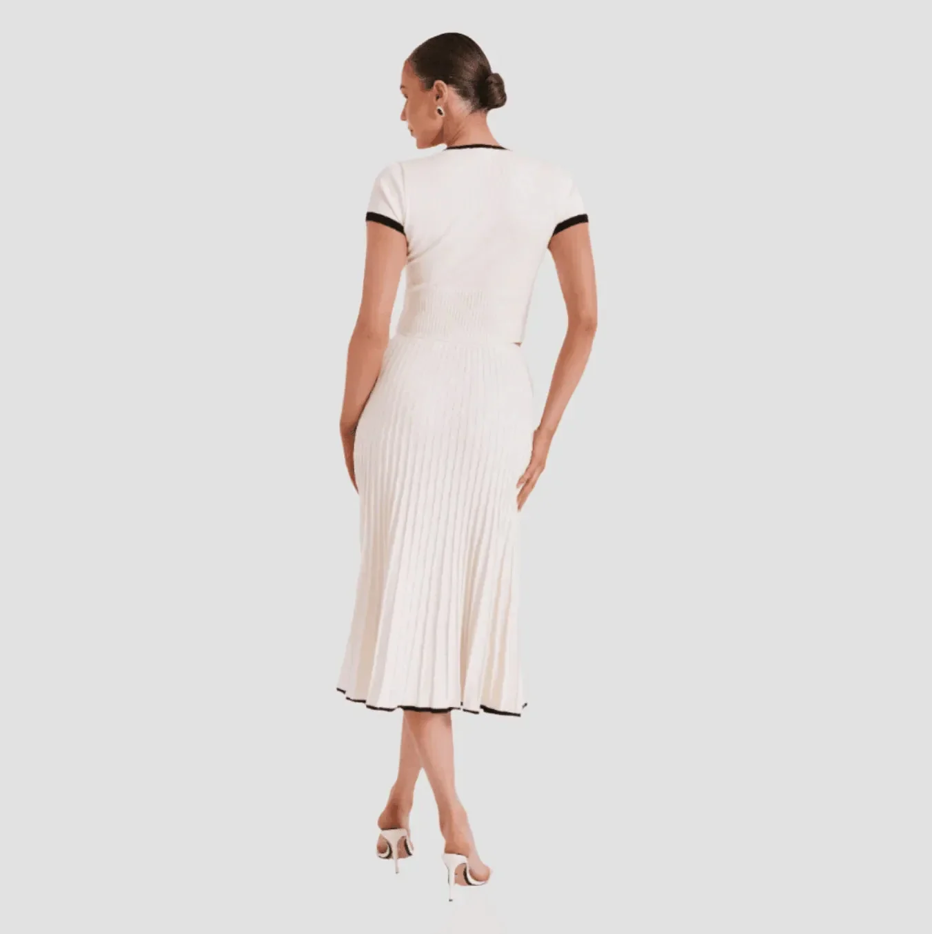 Elegant Paris Knit Two-Piece Set in Ivory