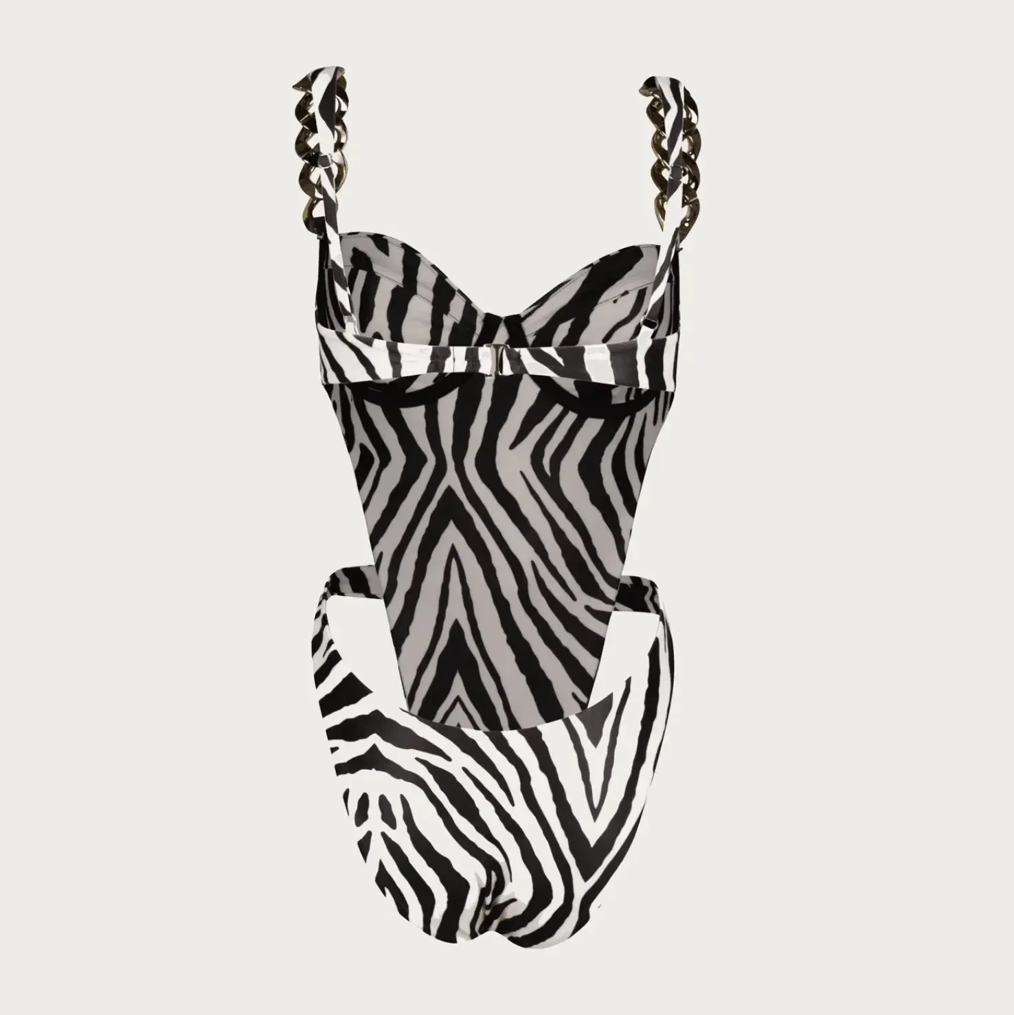 Chain One Piece Swimsuit with Elegant Cutouts
