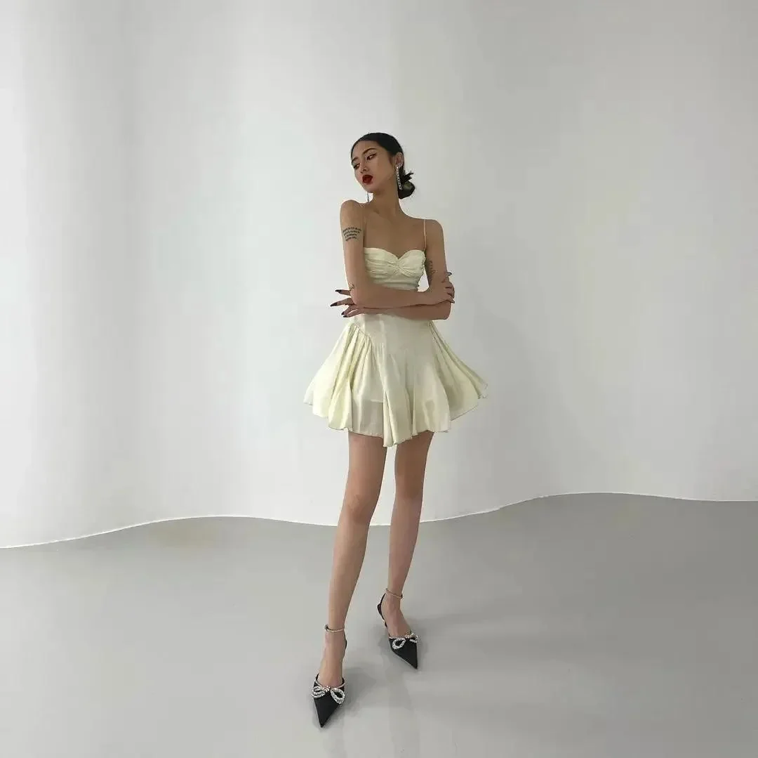 Chic Ivory Mini Dress - Flattering Silhouette, Elegant Design