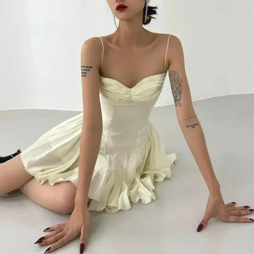 Chic Ivory Mini Dress - Flattering Silhouette, Elegant Design