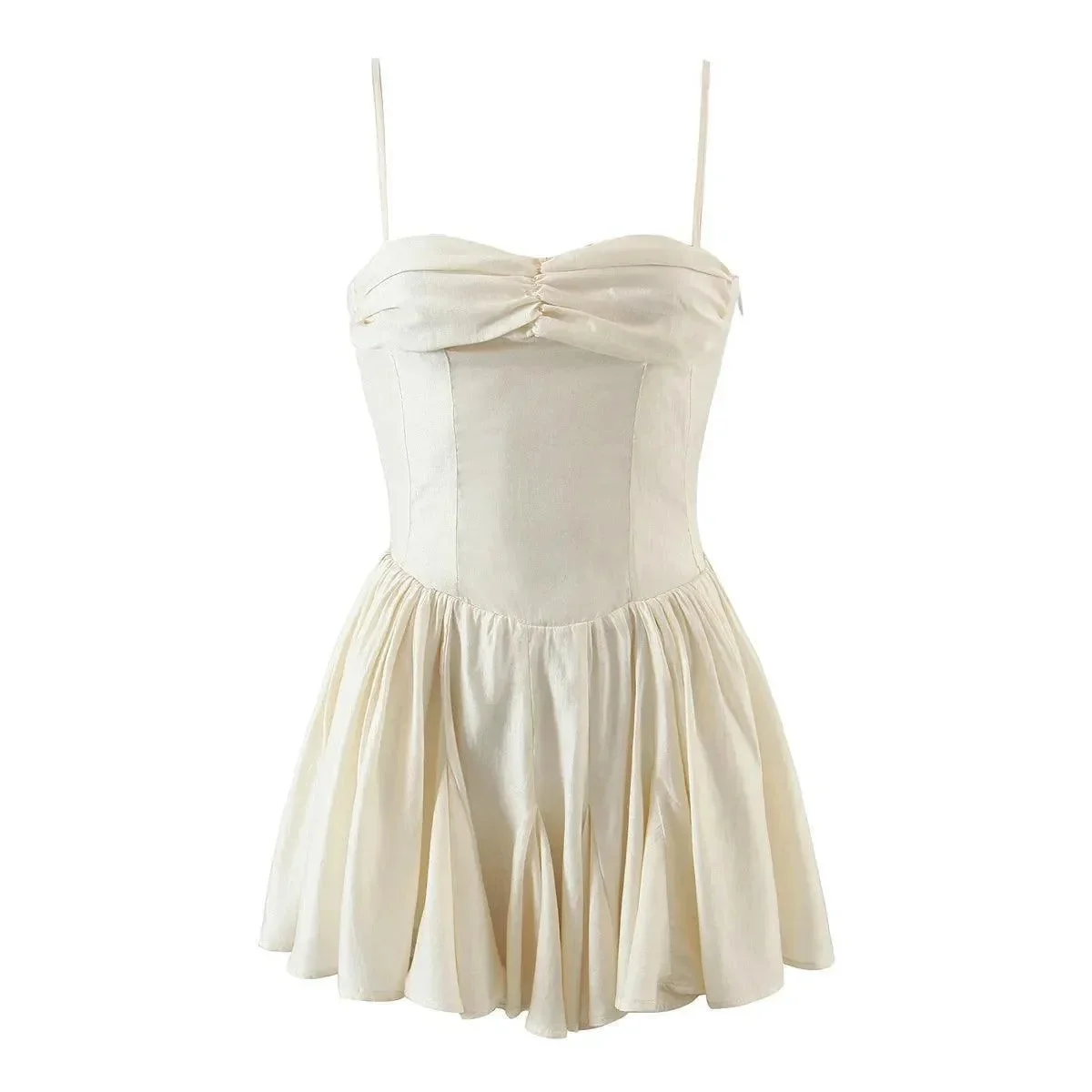 Chic Ivory Mini Dress - Flattering Silhouette, Elegant Design