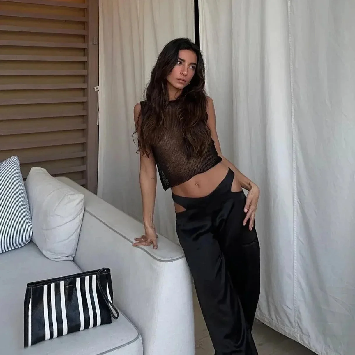 Sheer Crop Top in Modish Design