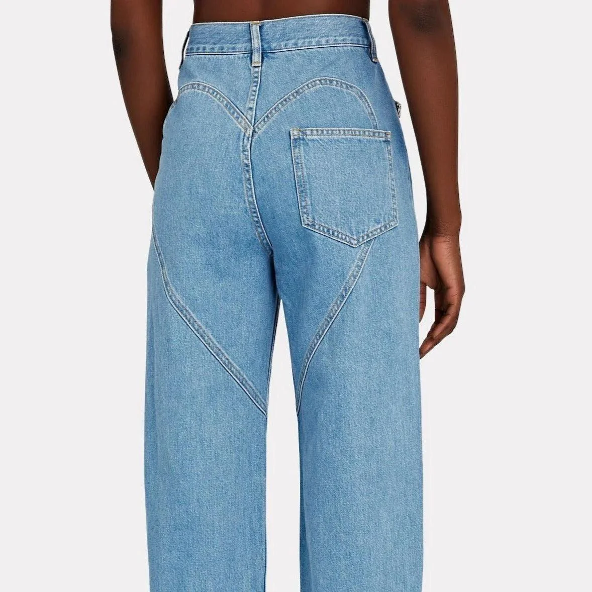 Diamond Heart High Waist Relaxed Denim Jeans