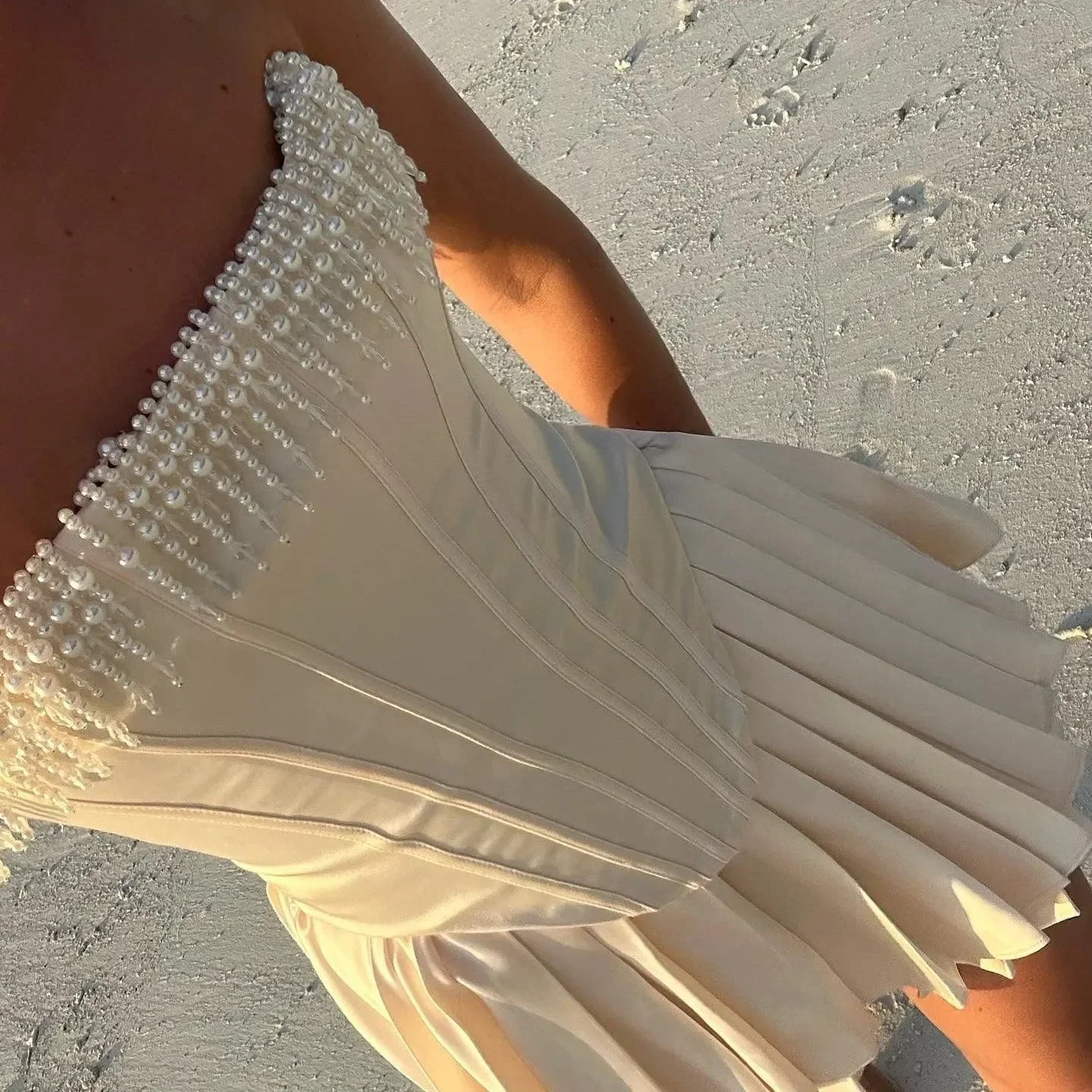 Vintage Satin Crop Top with Pleats - Elegant & Luxurious