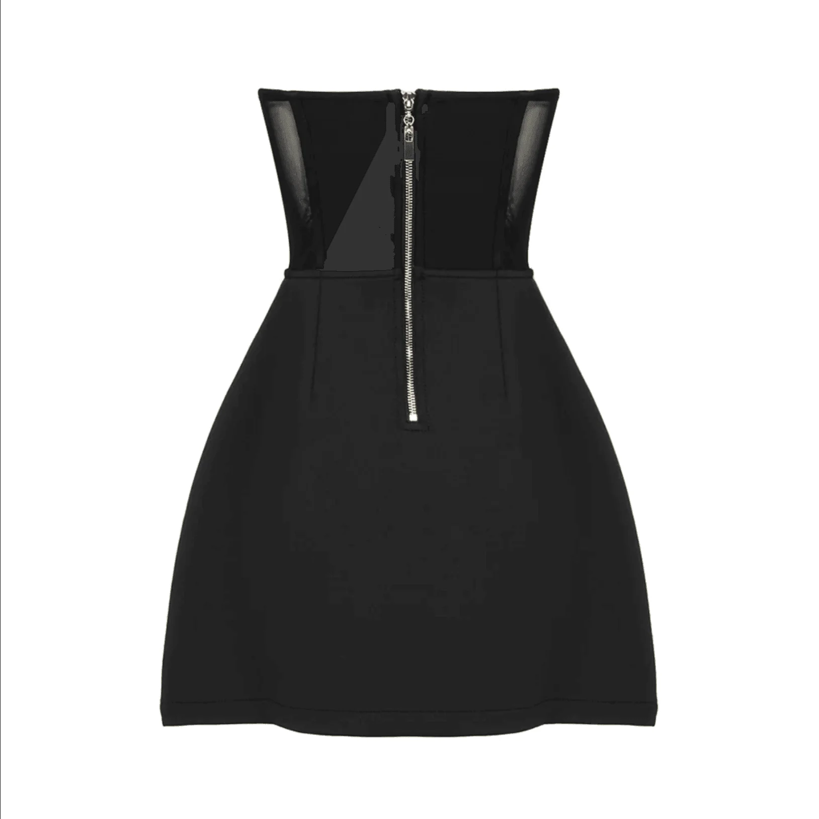 Diamond Embellished Bustier Mini Dress - Chic & Elegant Style