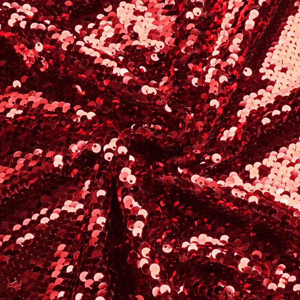 Sequin Big Bow Mini Dress - Festive Sparkling Red Dress