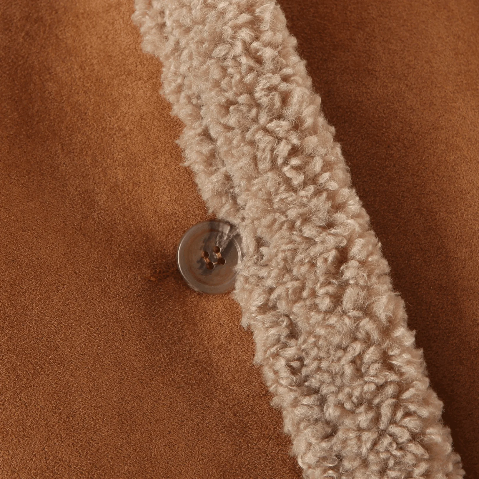 Brown Lambswool Suede Jacket - Stylish & Warm Layering Essential