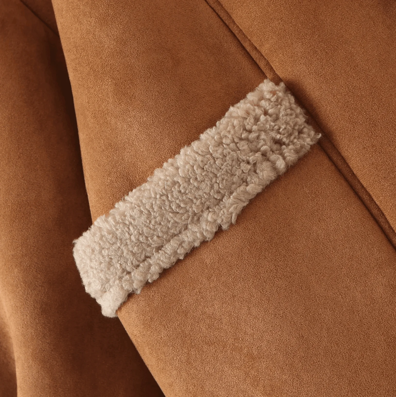 Brown Lambswool Suede Jacket - Stylish & Warm Layering Essential