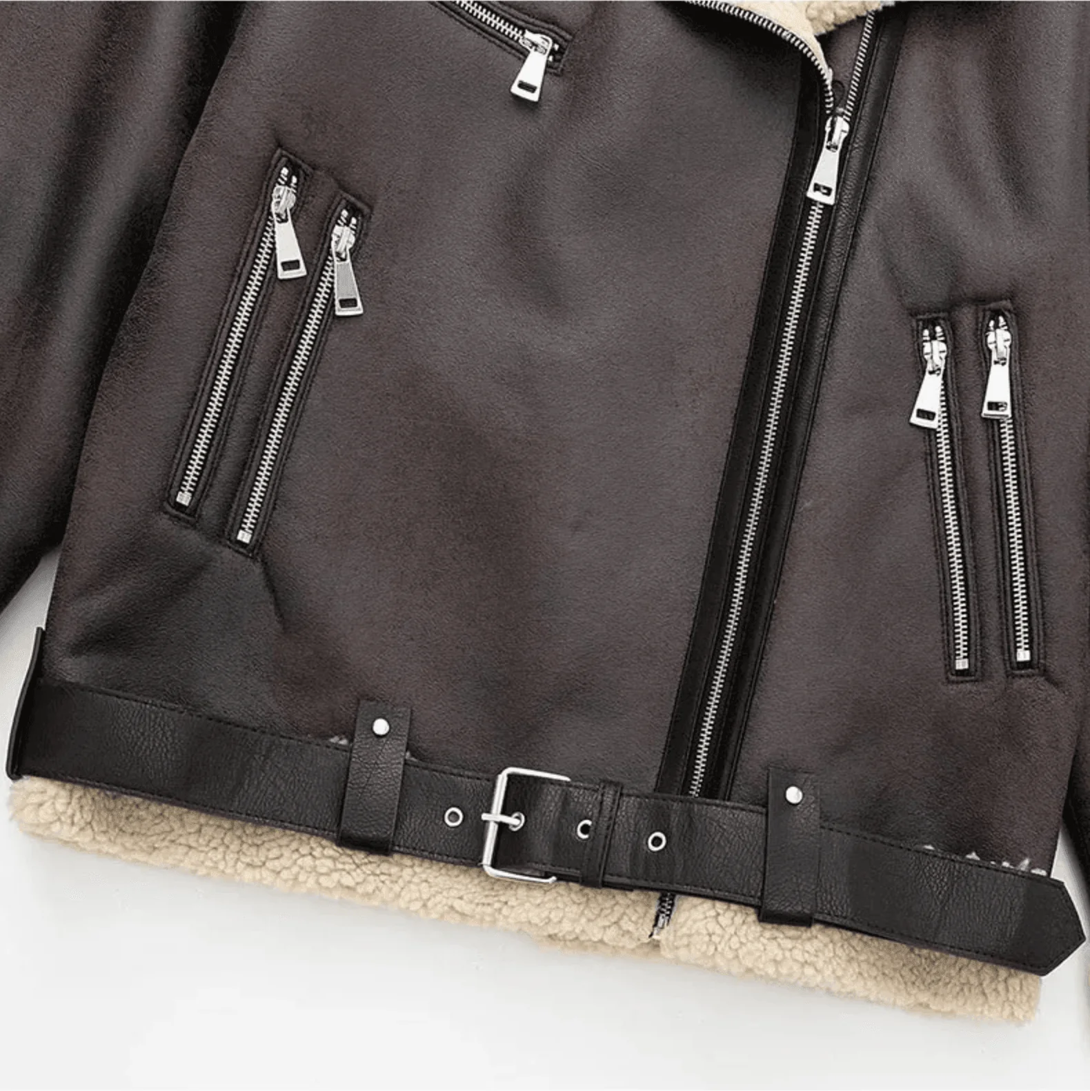 Cozy Brown Faux Fur Lapel Jacket