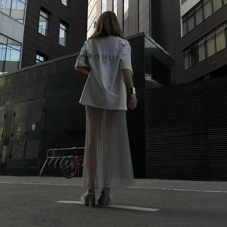 Elegant Sheer Pink Maxi Skirt