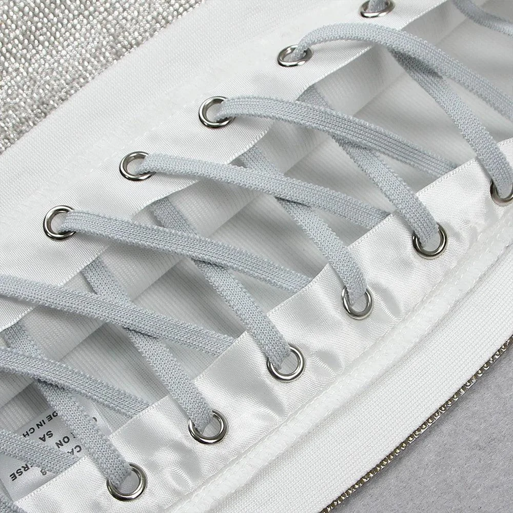 Elegant Diamond Halter Neck Backless Mini Dress