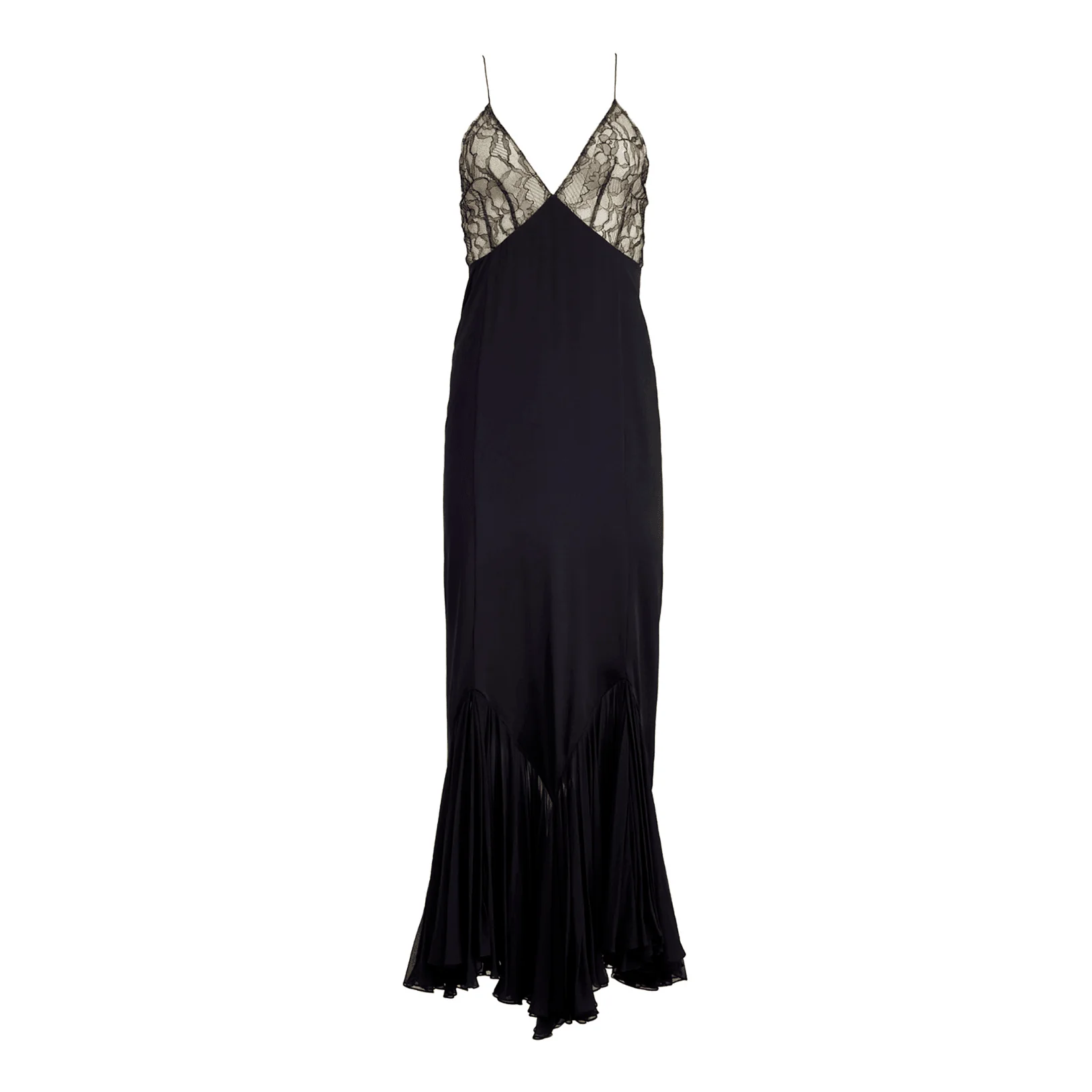 Elegant Black Lace Fishtail Maxi Dress
