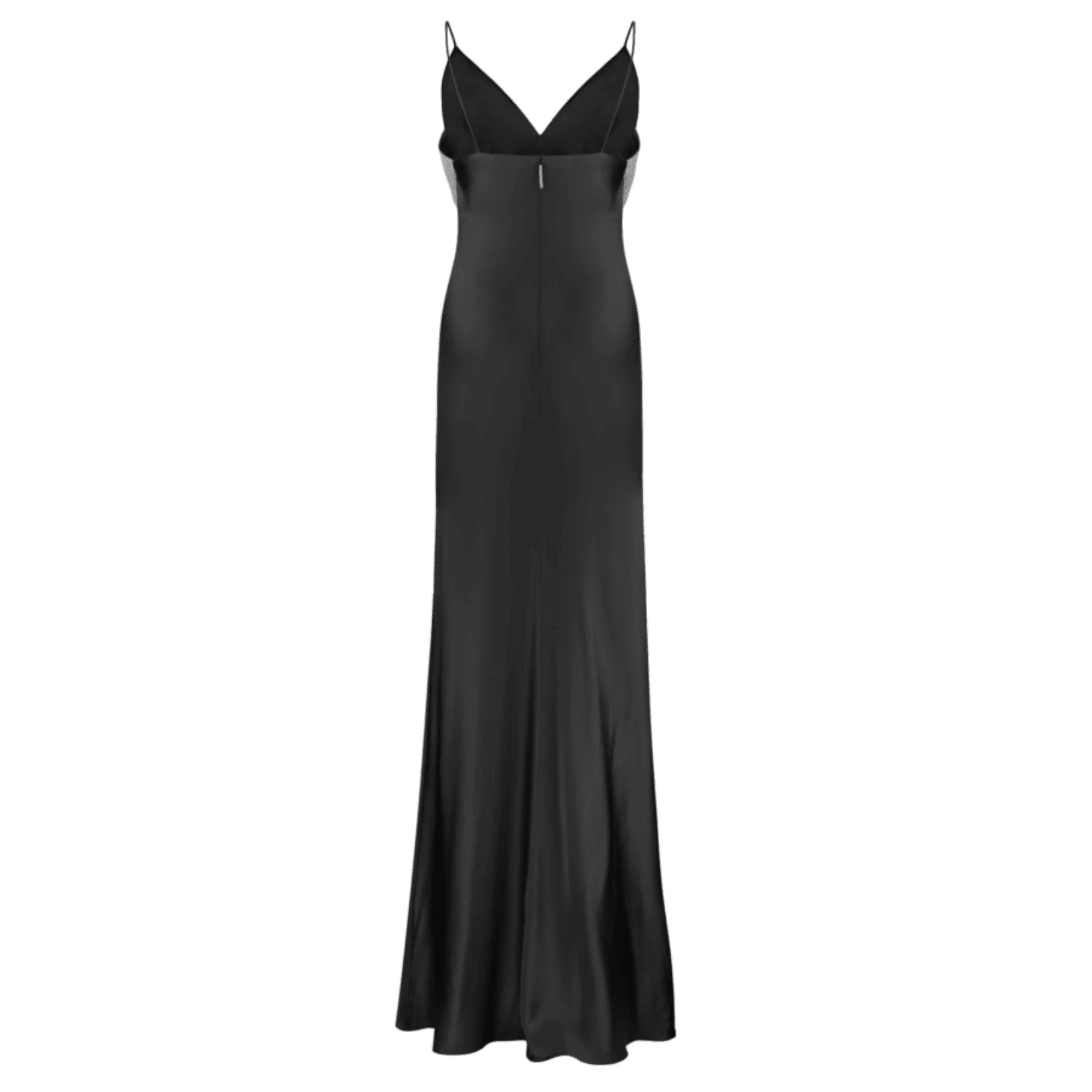 Elegant Crystal Embellished Maxi Dress in Black