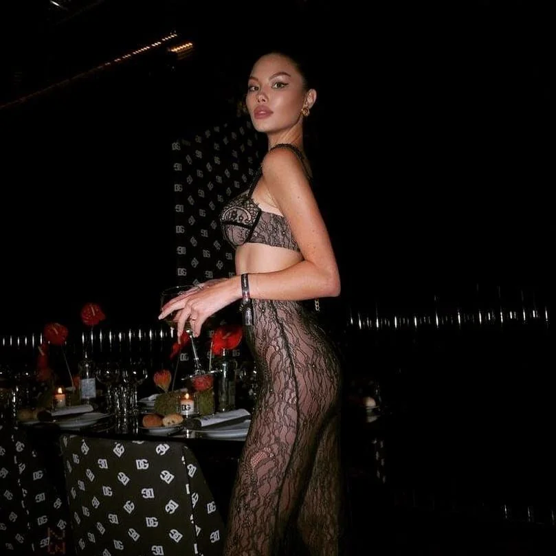 Elegant Lace Maxi Skirt Set