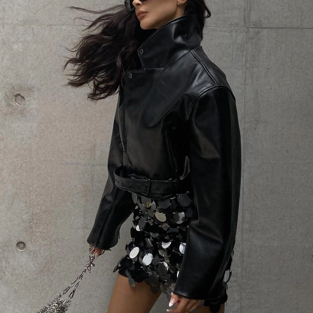 Sequin Embellished Mini Skirt - Silver, Black, Yellow, Pink