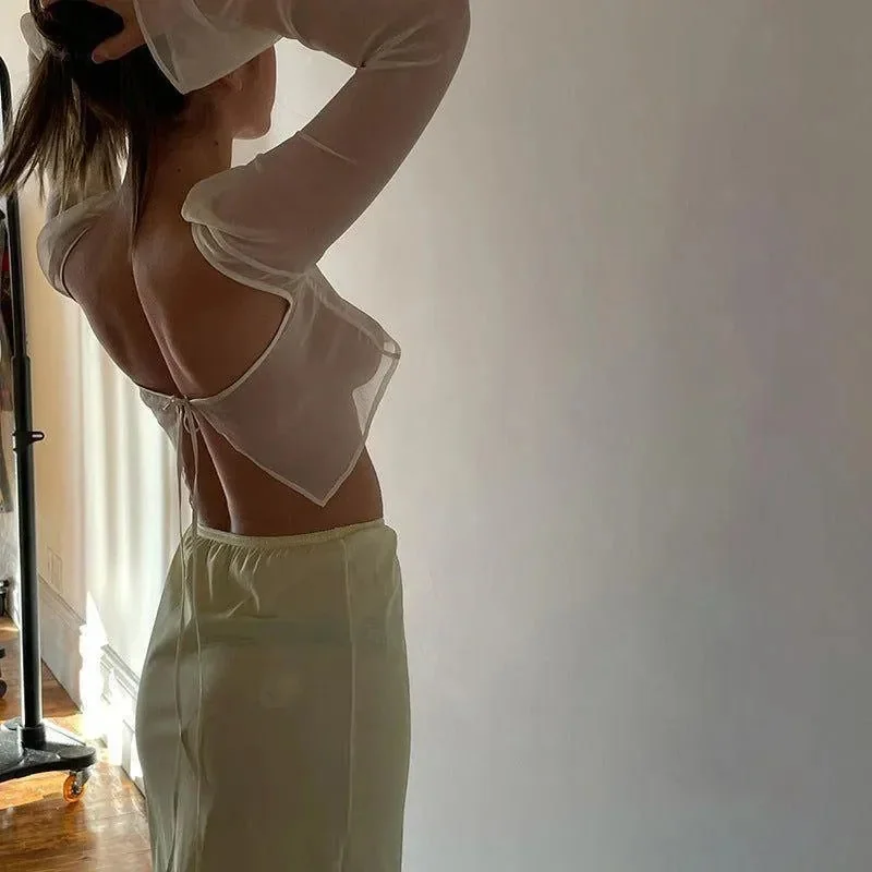 Floral Print Chiffon Tie-Front Crop Top