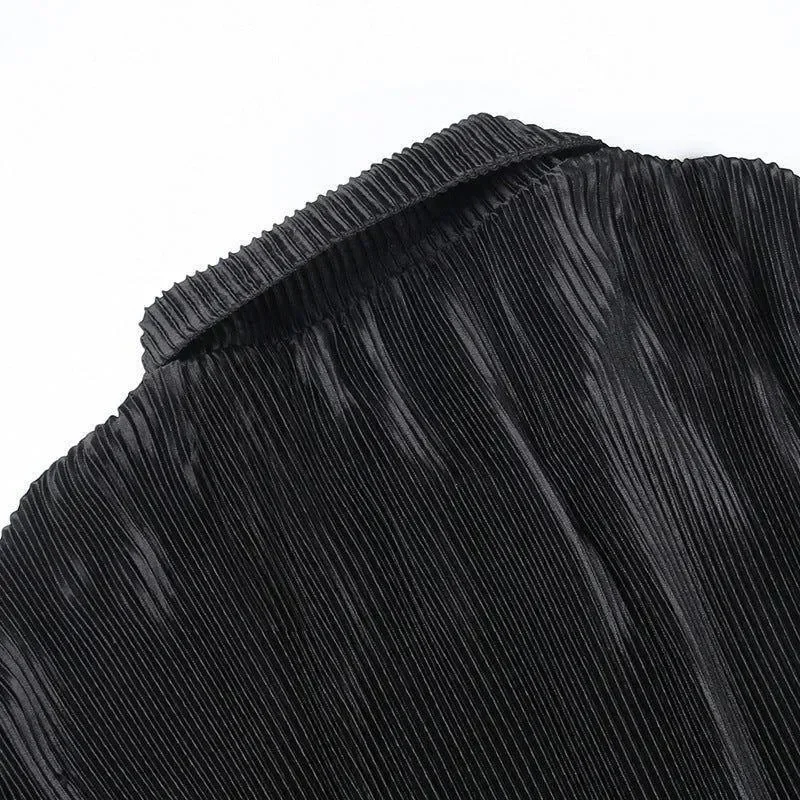 Chic Pleated Shirt Dress