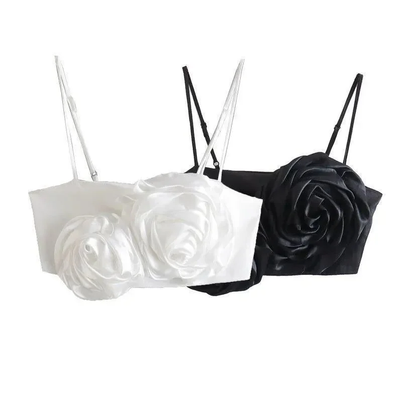 Satin Sweetheart Neck Crop Top