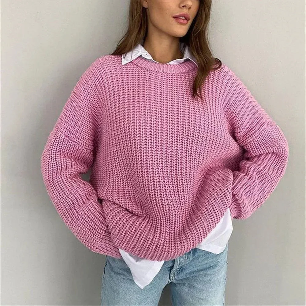 Oversized Thick Knit Sweater in Various Colors