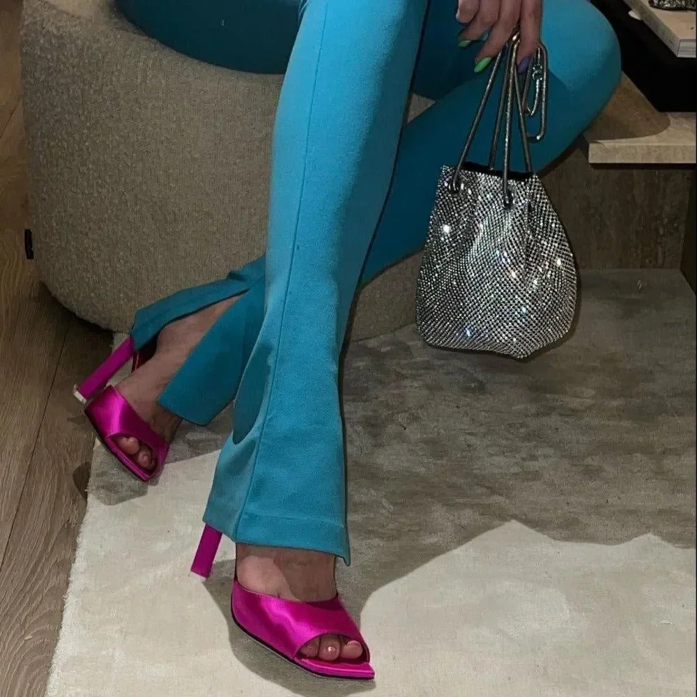 Rhinestone Mesh Sparkly Bucket Bag - Silver Rhinestone Embellished Purse