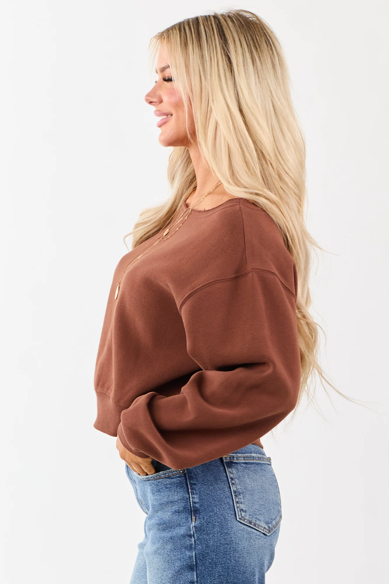 Neutral Tone Boxy Oversized Sweatshirt