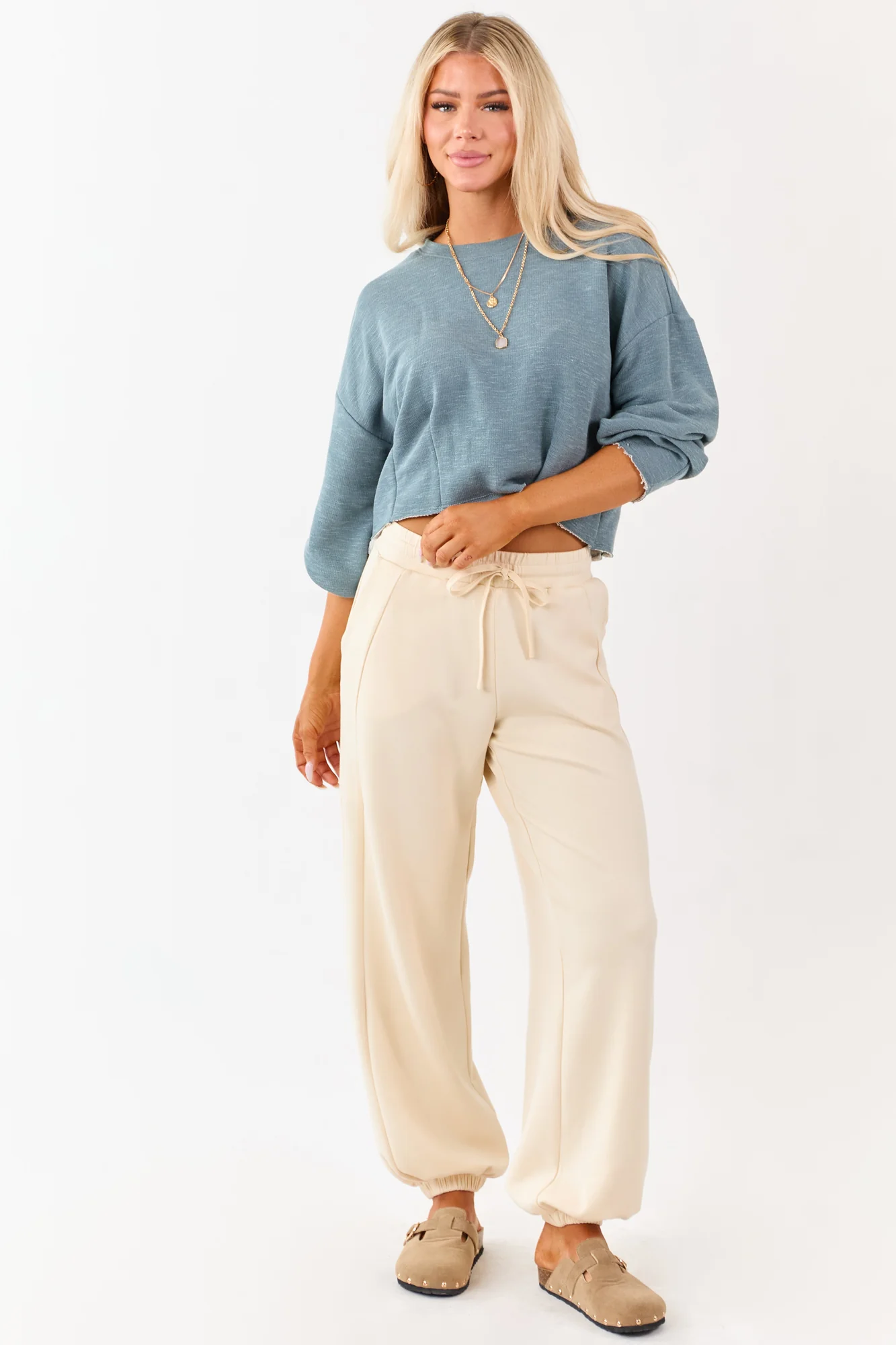 Soft Knit Drawstring Jogger Pants - Comfortable and Stylish