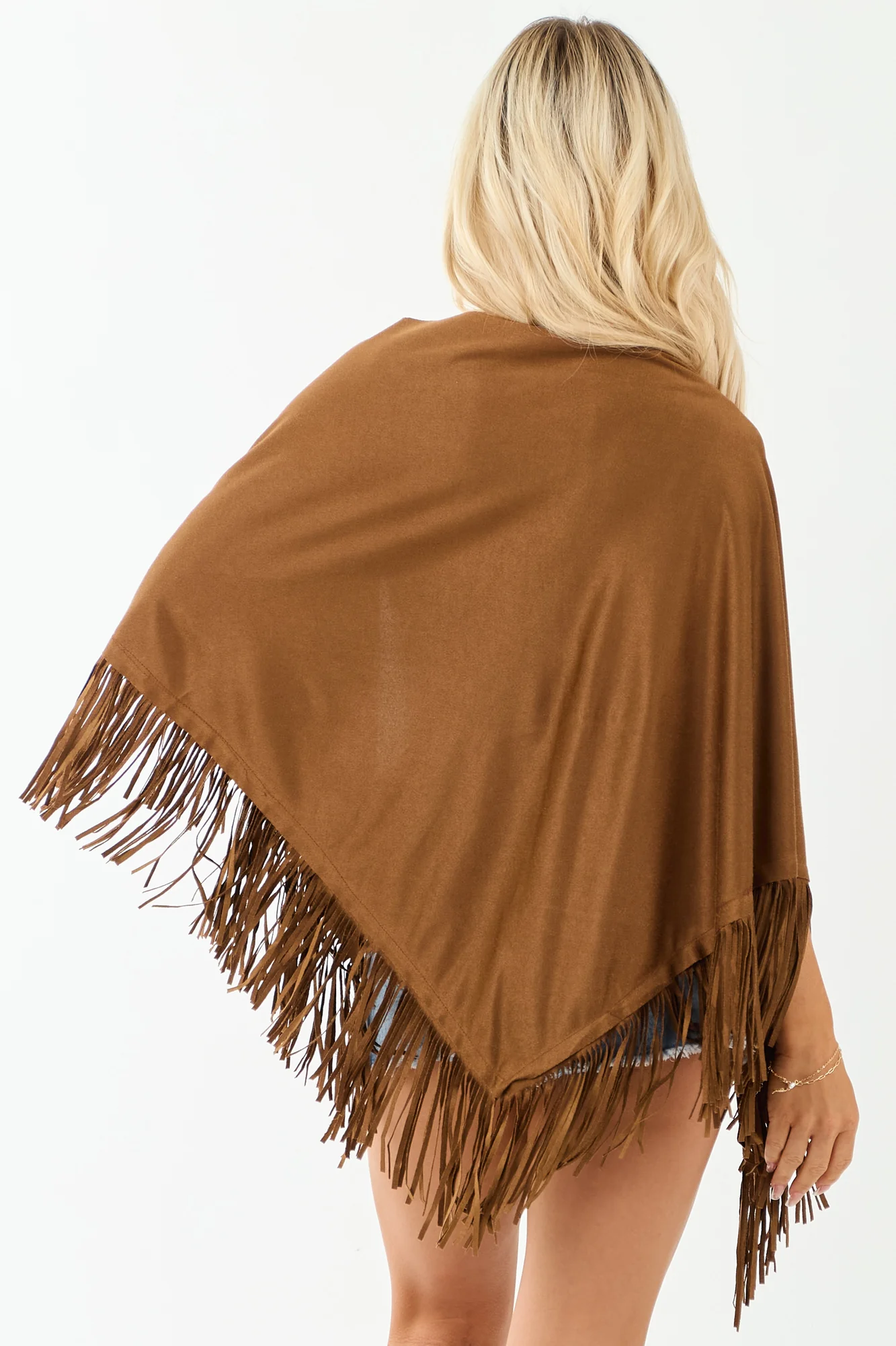 Brown Fringe Boho Accessory Shawl
