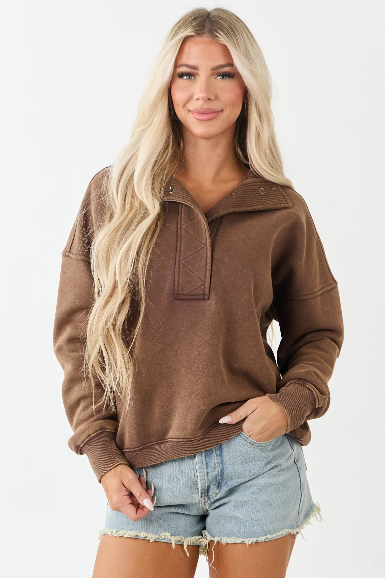 Cozy Vintage Wash French Terry Sweatshirt
