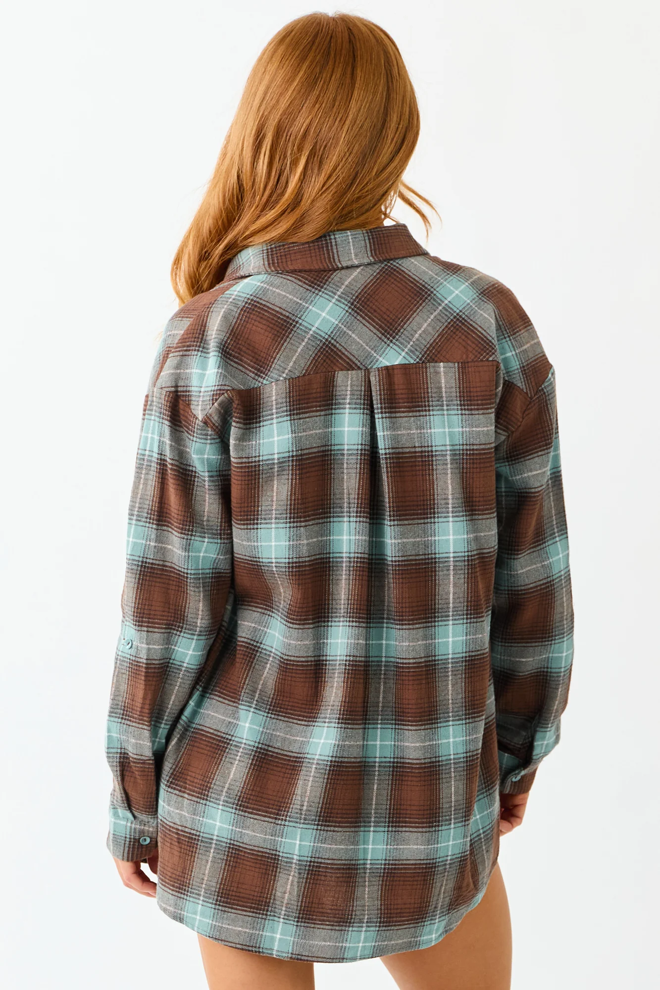 Juniper Plaid Cotton Top - Relaxed Oversized Fit