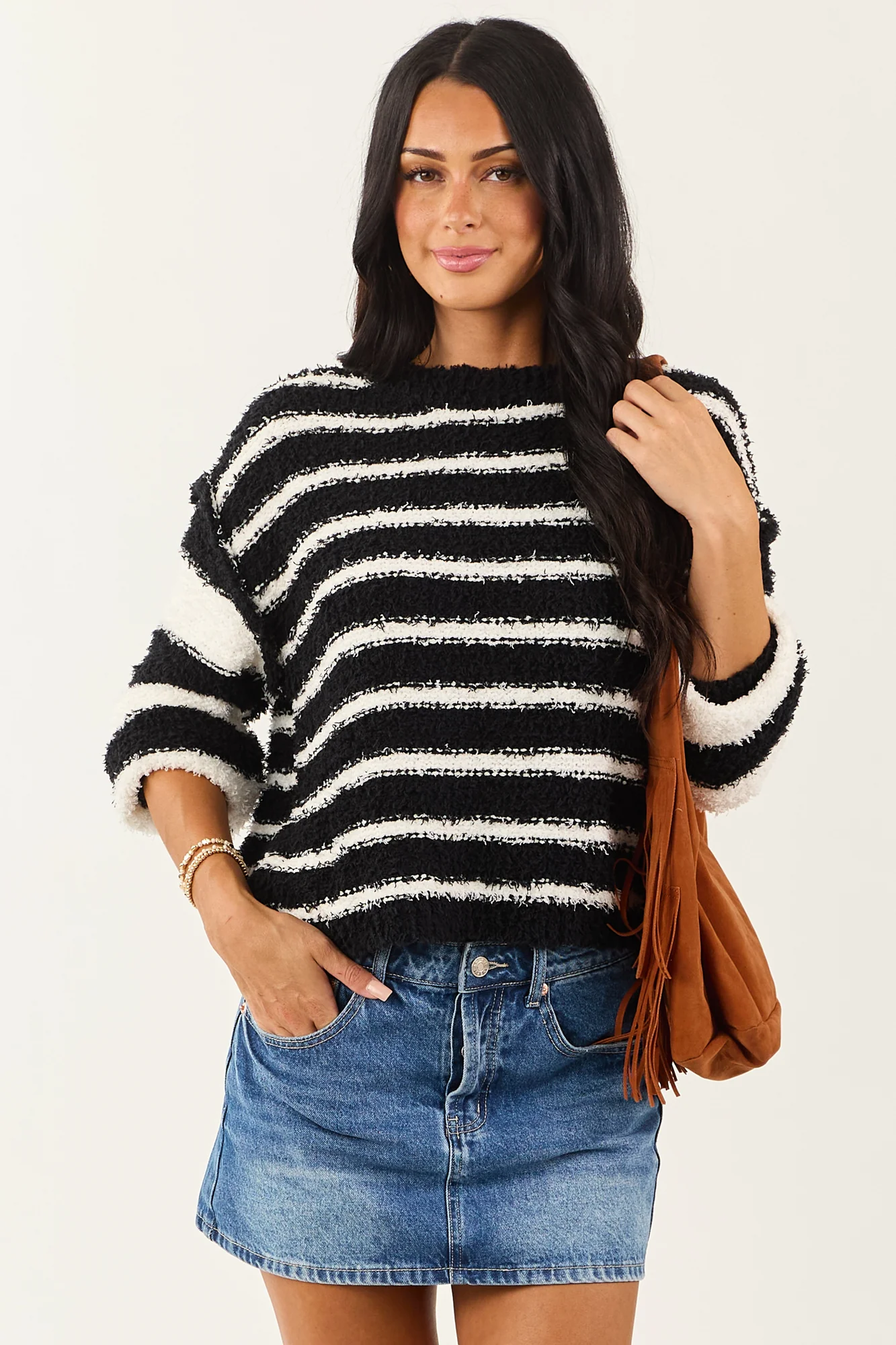 Soft Knit Striped Sweater - Warm & Stylish