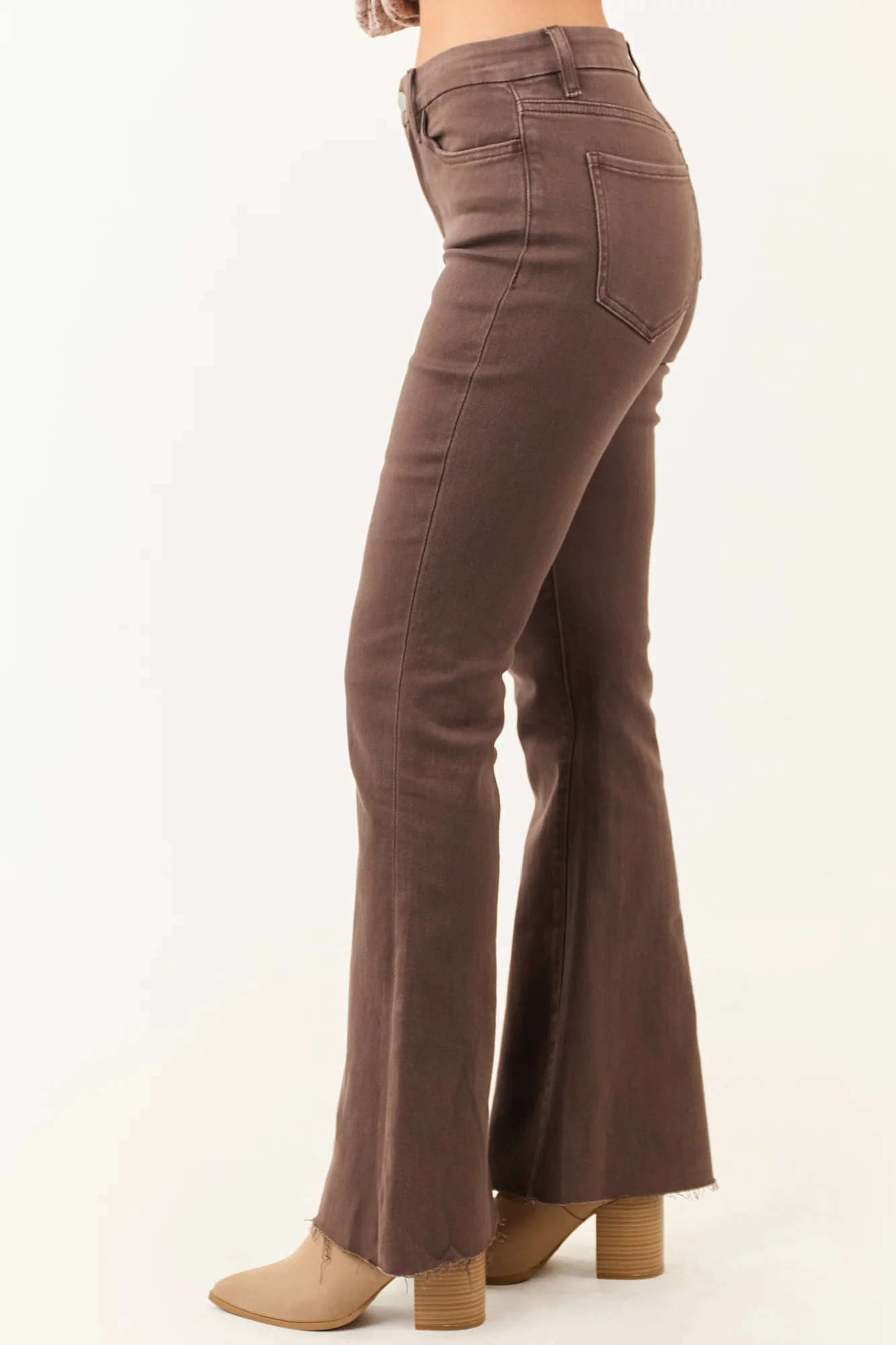 Brown Tall Length Vintage Flare Denim Jeans