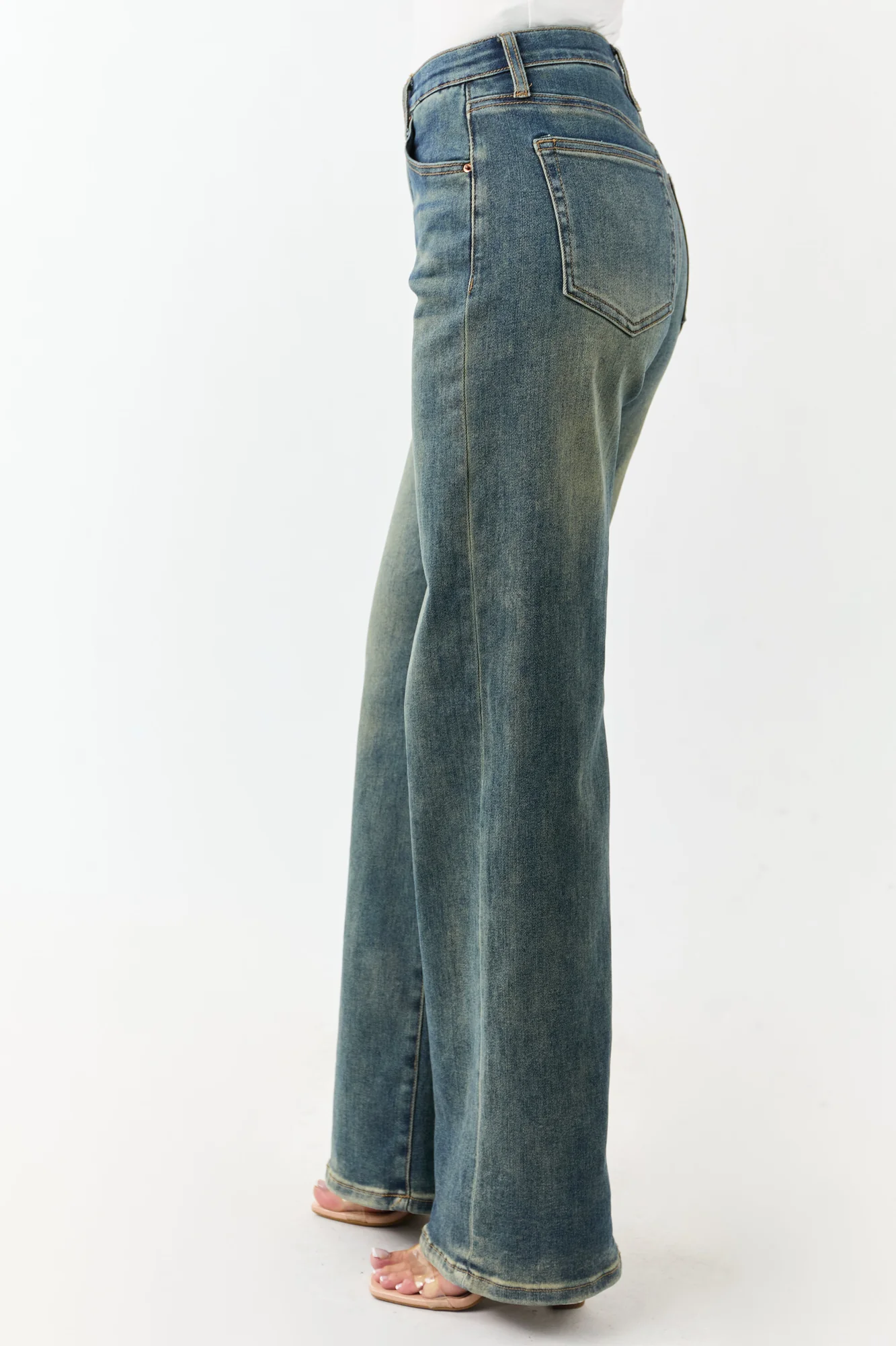 Dark Vintage High Rise Tummy Control Straight Jeans