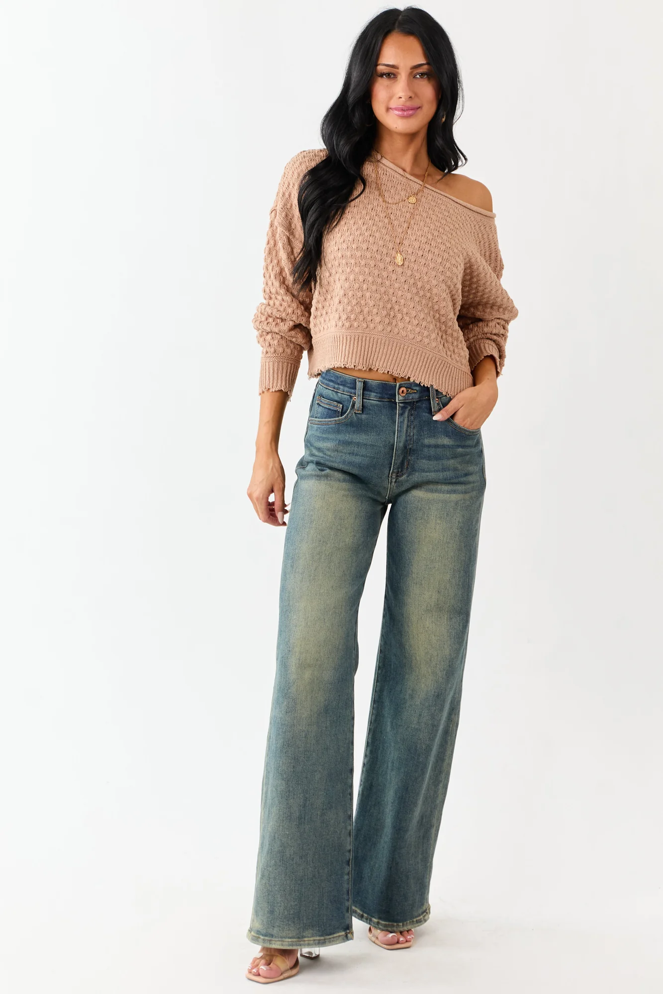 Dark Vintage High Rise Tummy Control Straight Jeans
