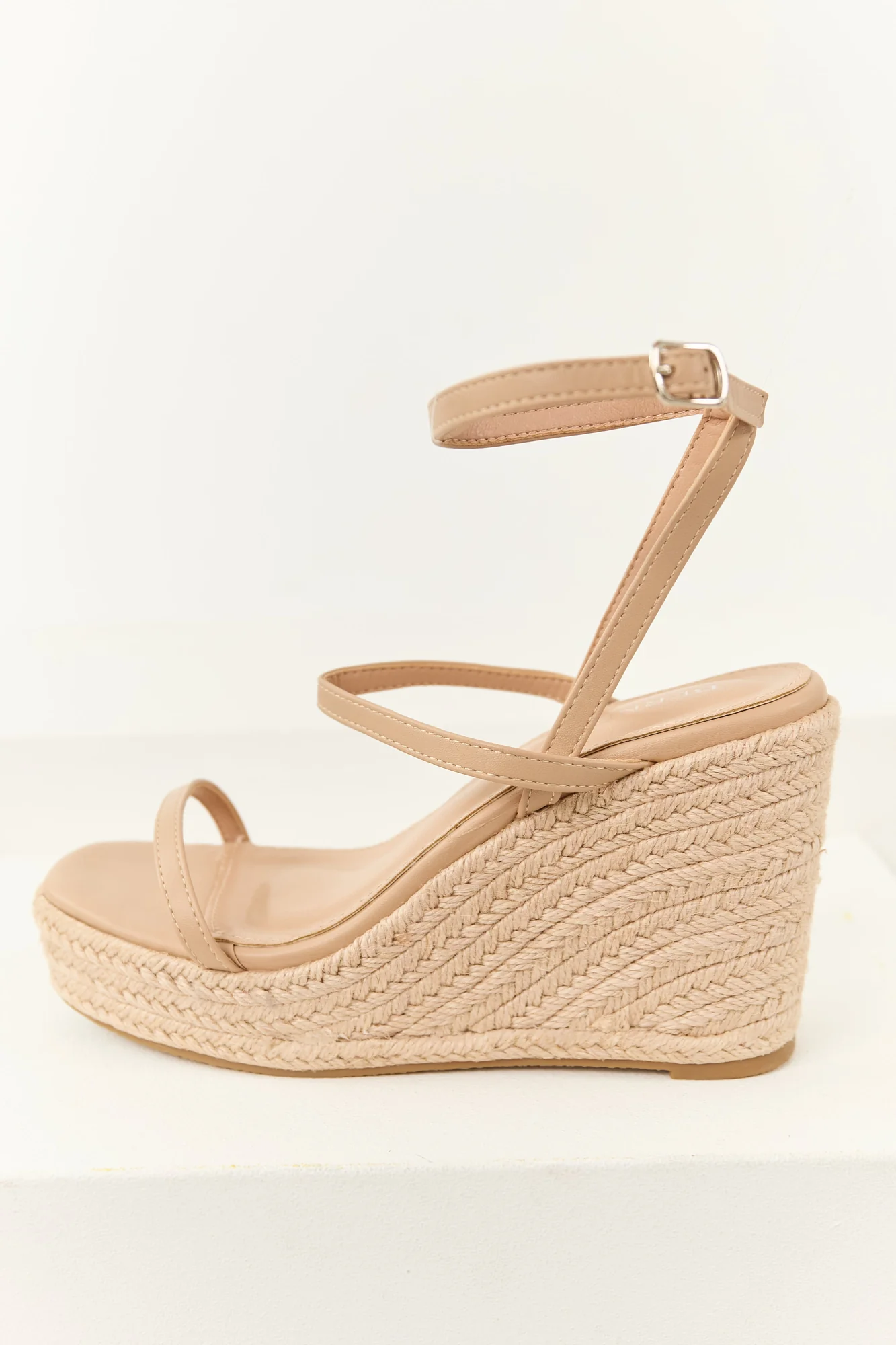 Strappy Desert Sand Espadrille Wedges