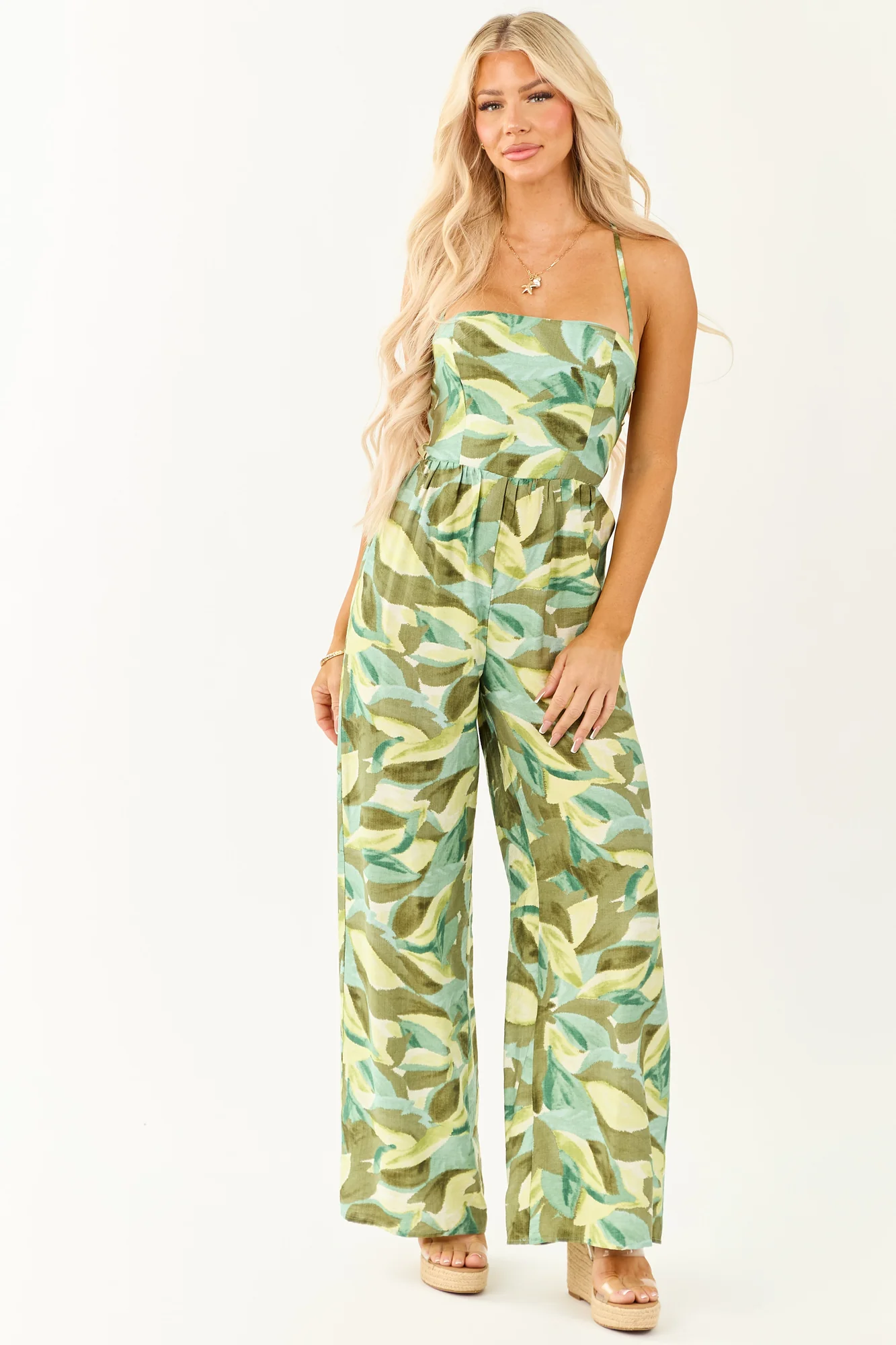 Juniper Tropical Wide Leg Jumpsuit