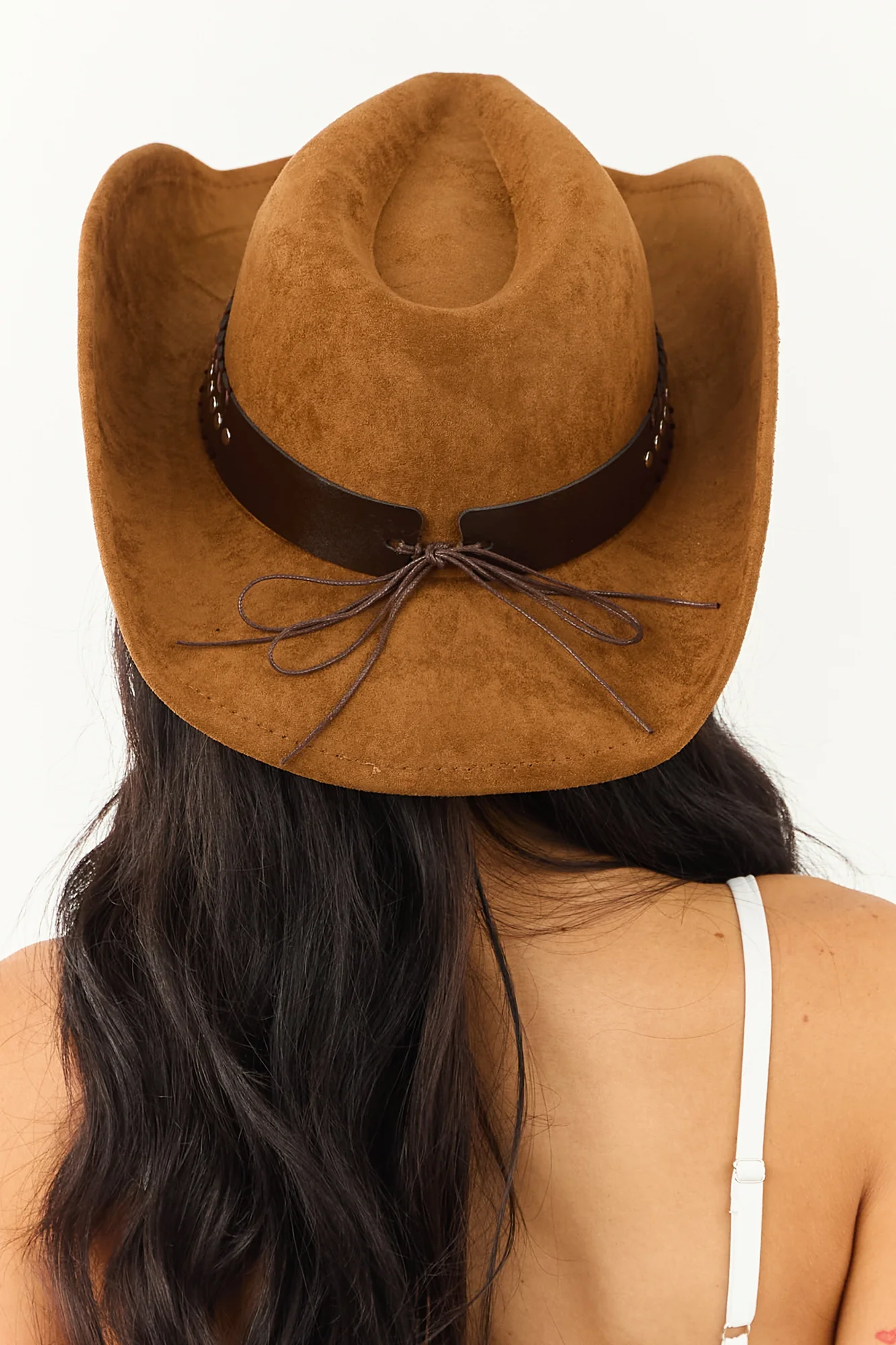 Faux Suede Studded Bull Cowboy Hat - Western Rodeo Vibes