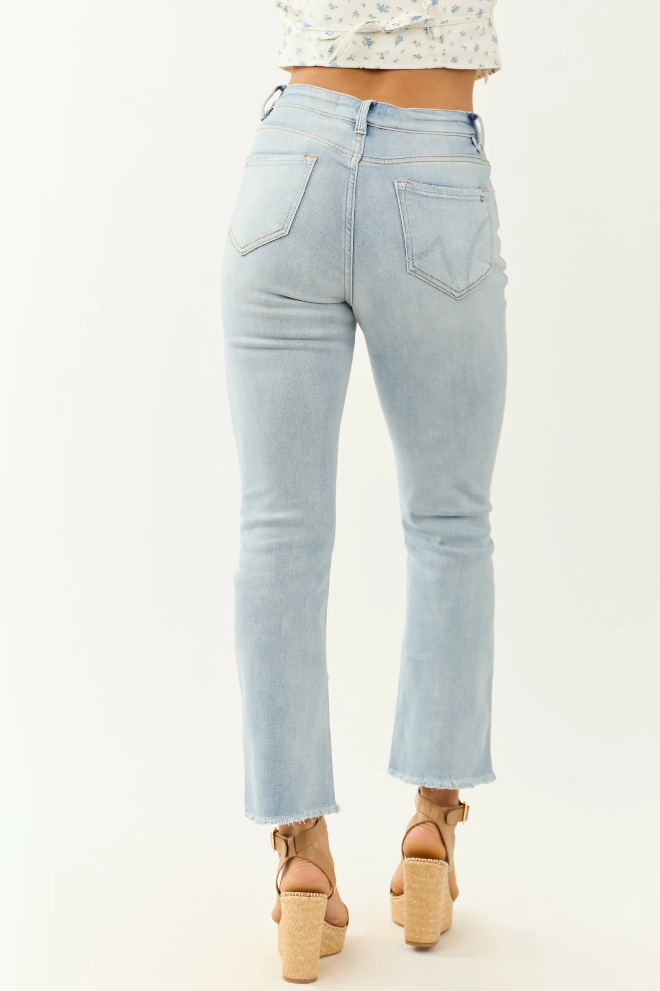 Light Wash Stretchy Soft Flare Jeans 27" Inseam