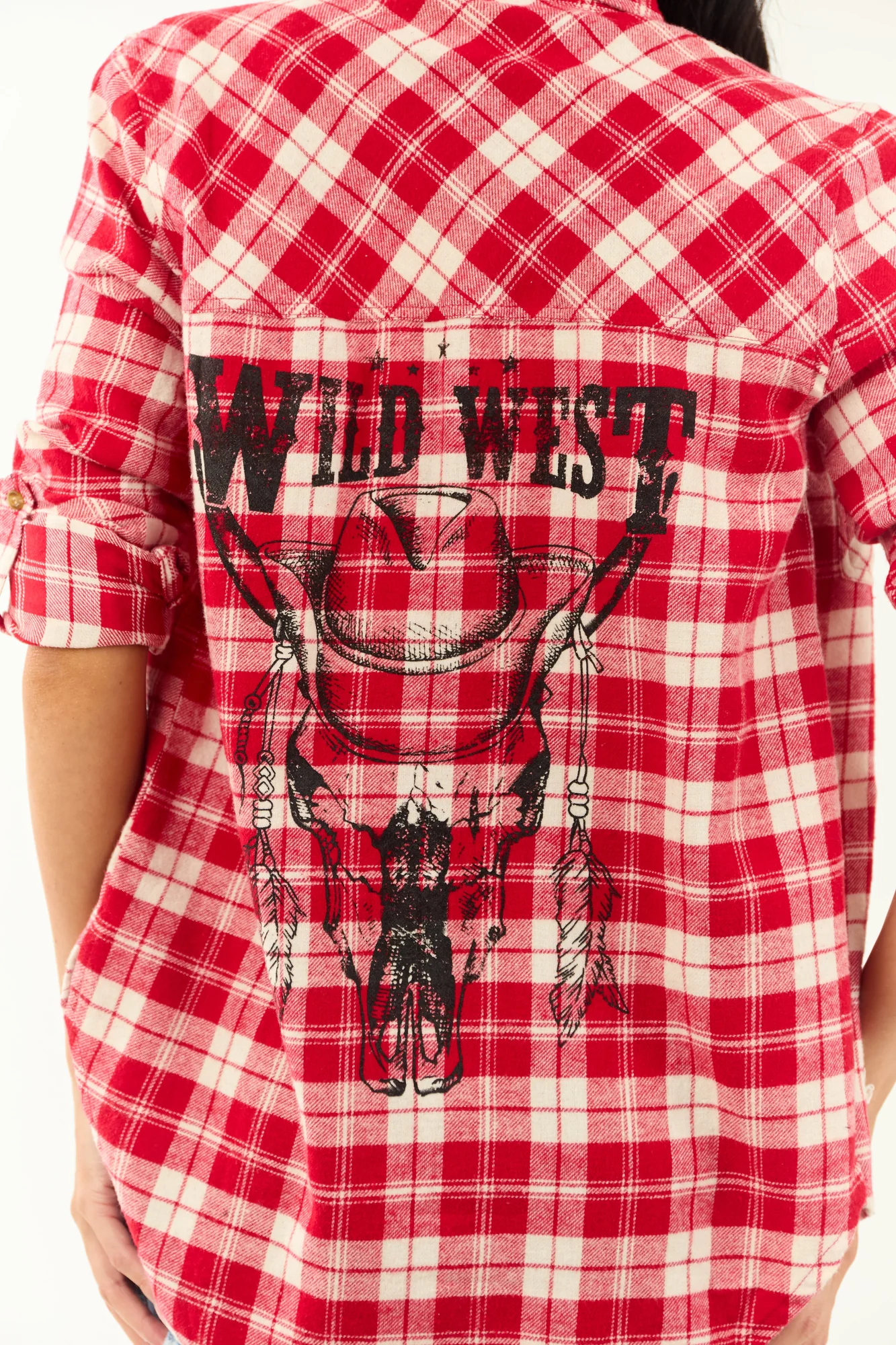 Cherry Plaid Button-DownWestCotton Top