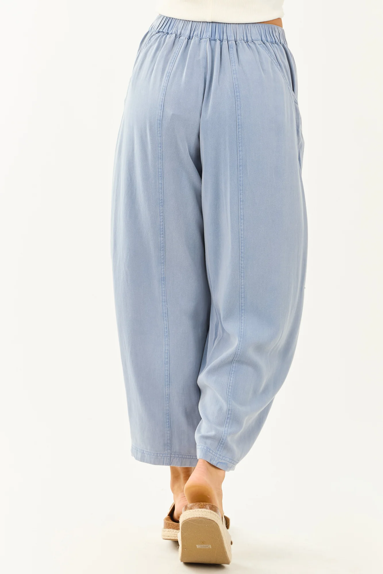 Vintage Wash Blue Lightweight Barrel Pants