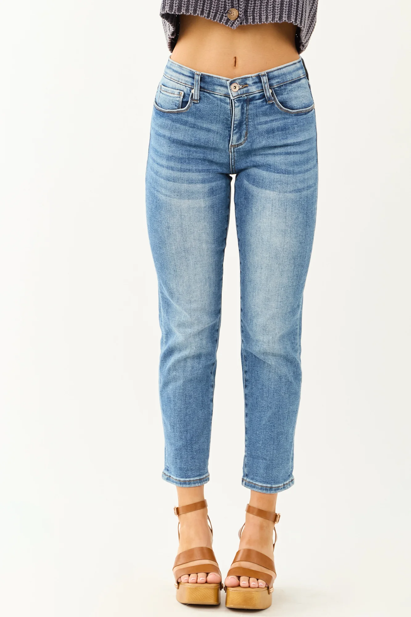 Slim Straight Stretchy Jeans with Tummy Control - Medium