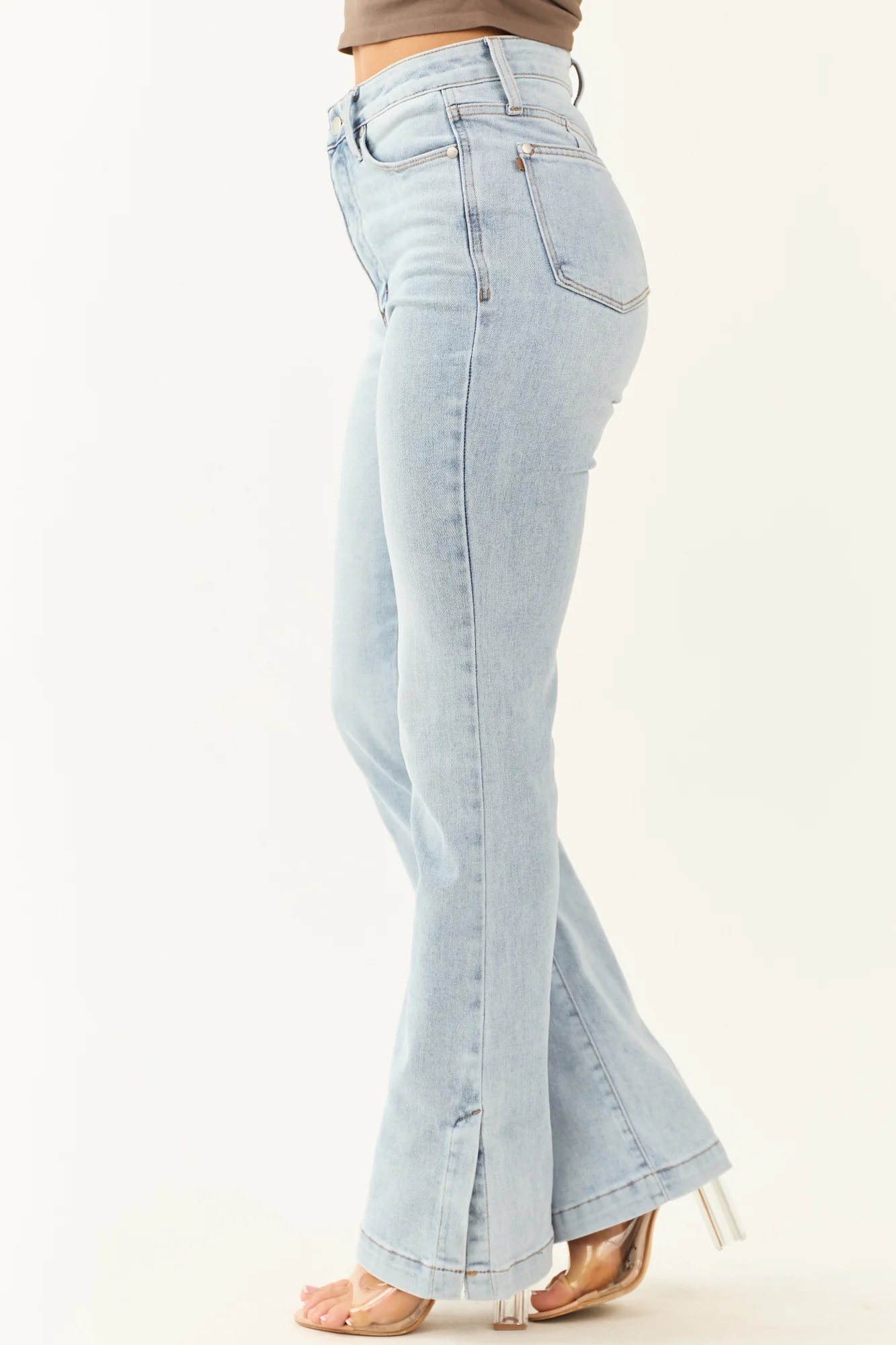 High Waist Light Wash Bootcut Jeans | Judy Blue Denim