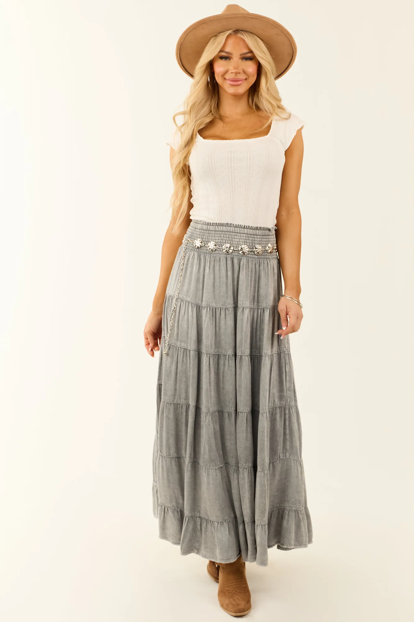 Ivory Cotton Knit Cap Sleeve Top