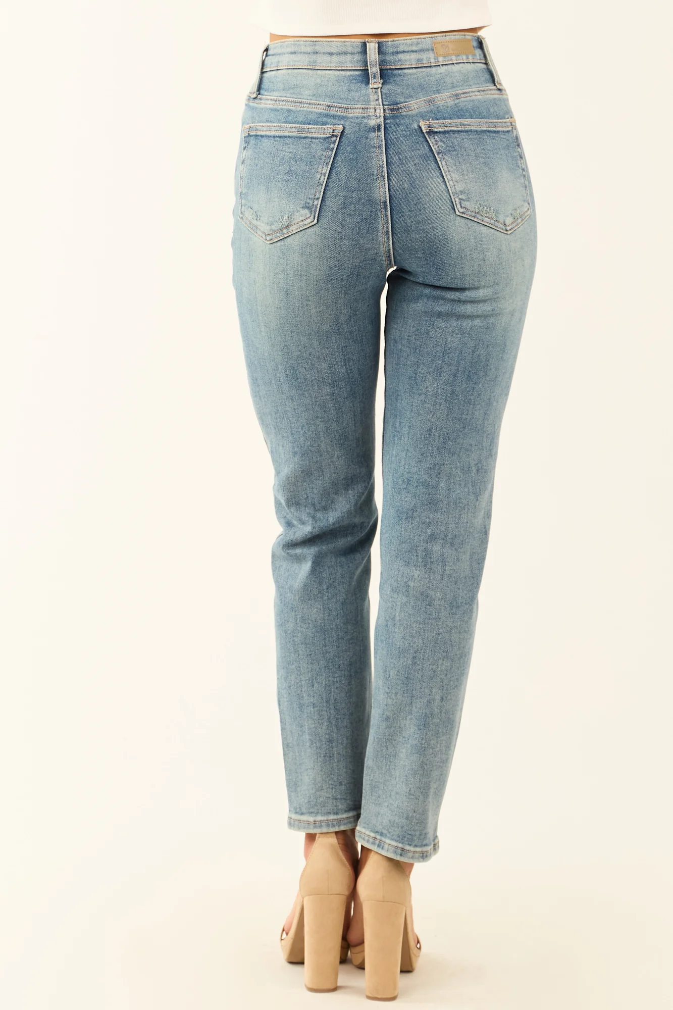 Stretchy Tummy Control Slim Straight Jeans