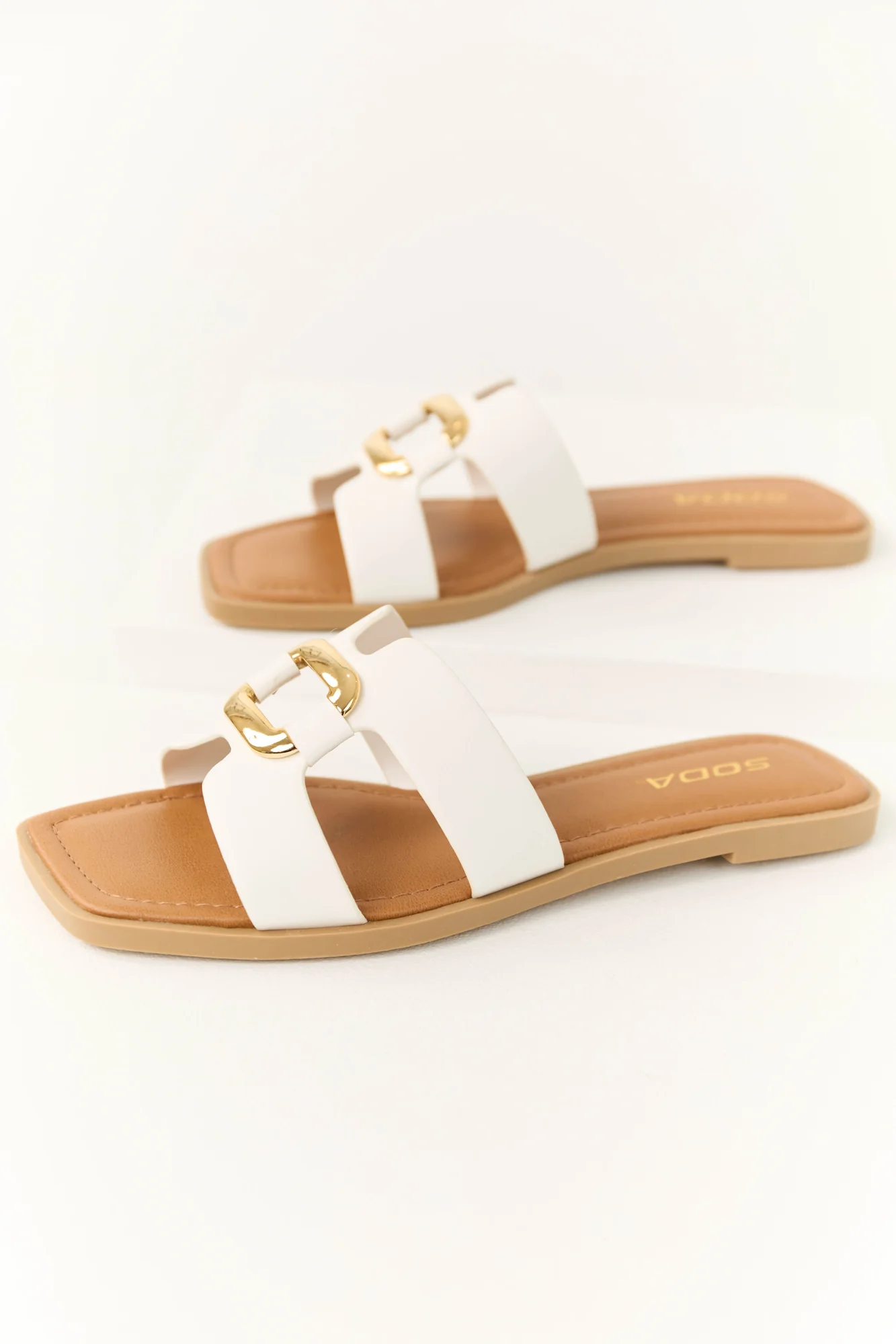 Ivory Open Toe Platform Sandals