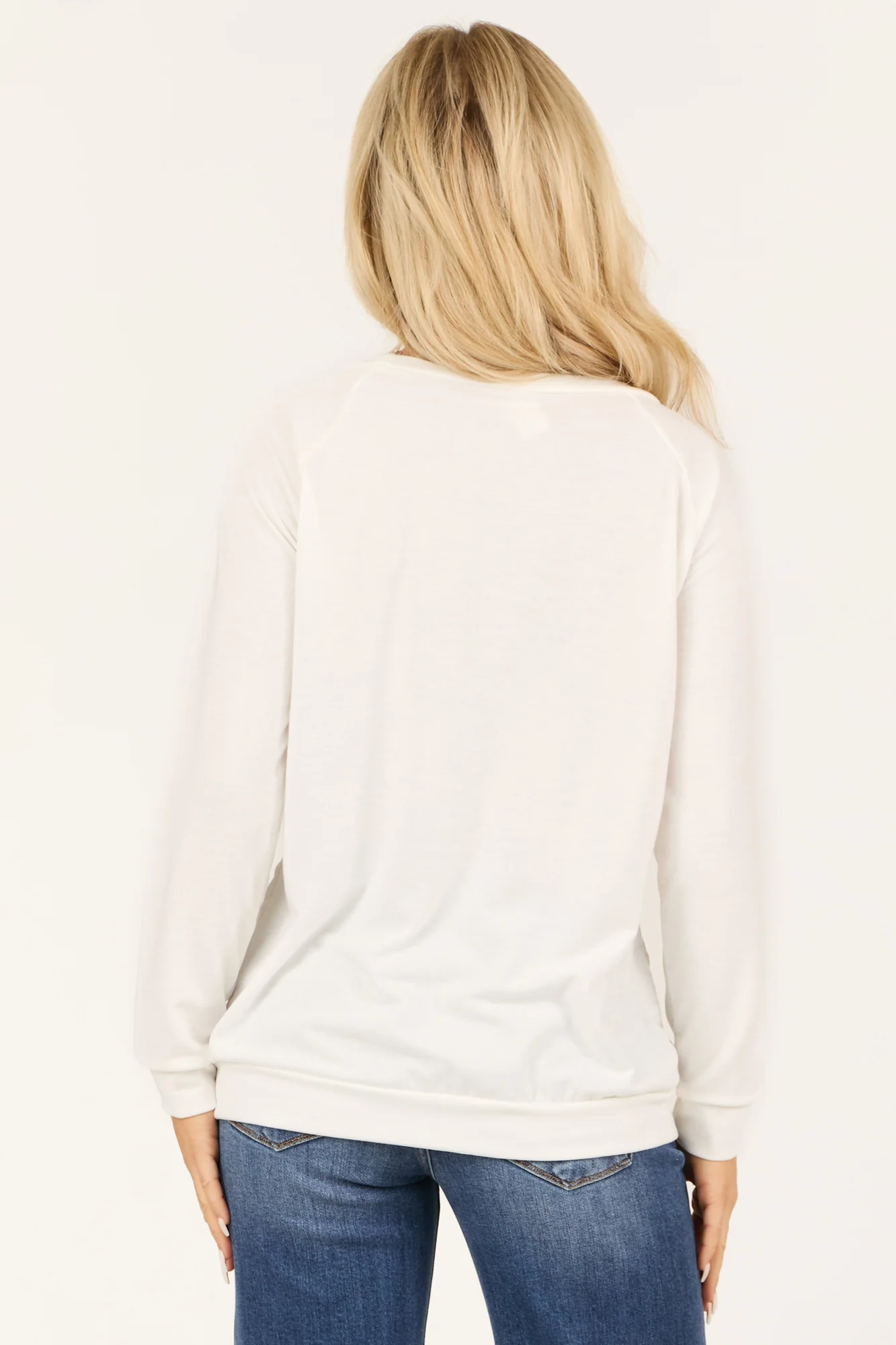 Cherry Blush Raglan Sleeve Pullover Top