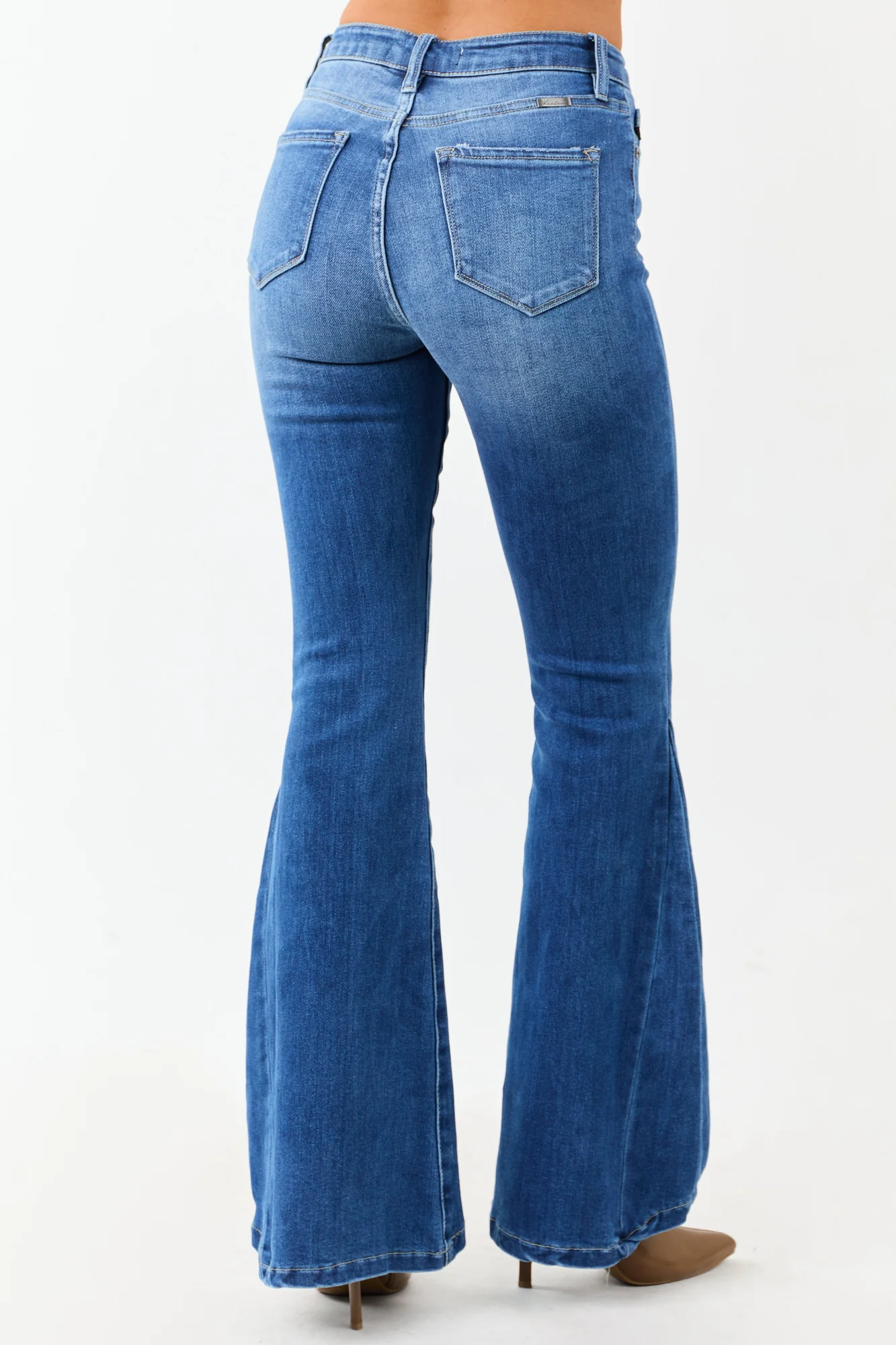 Medium Wash Tall Flare Leg Jeans for Women