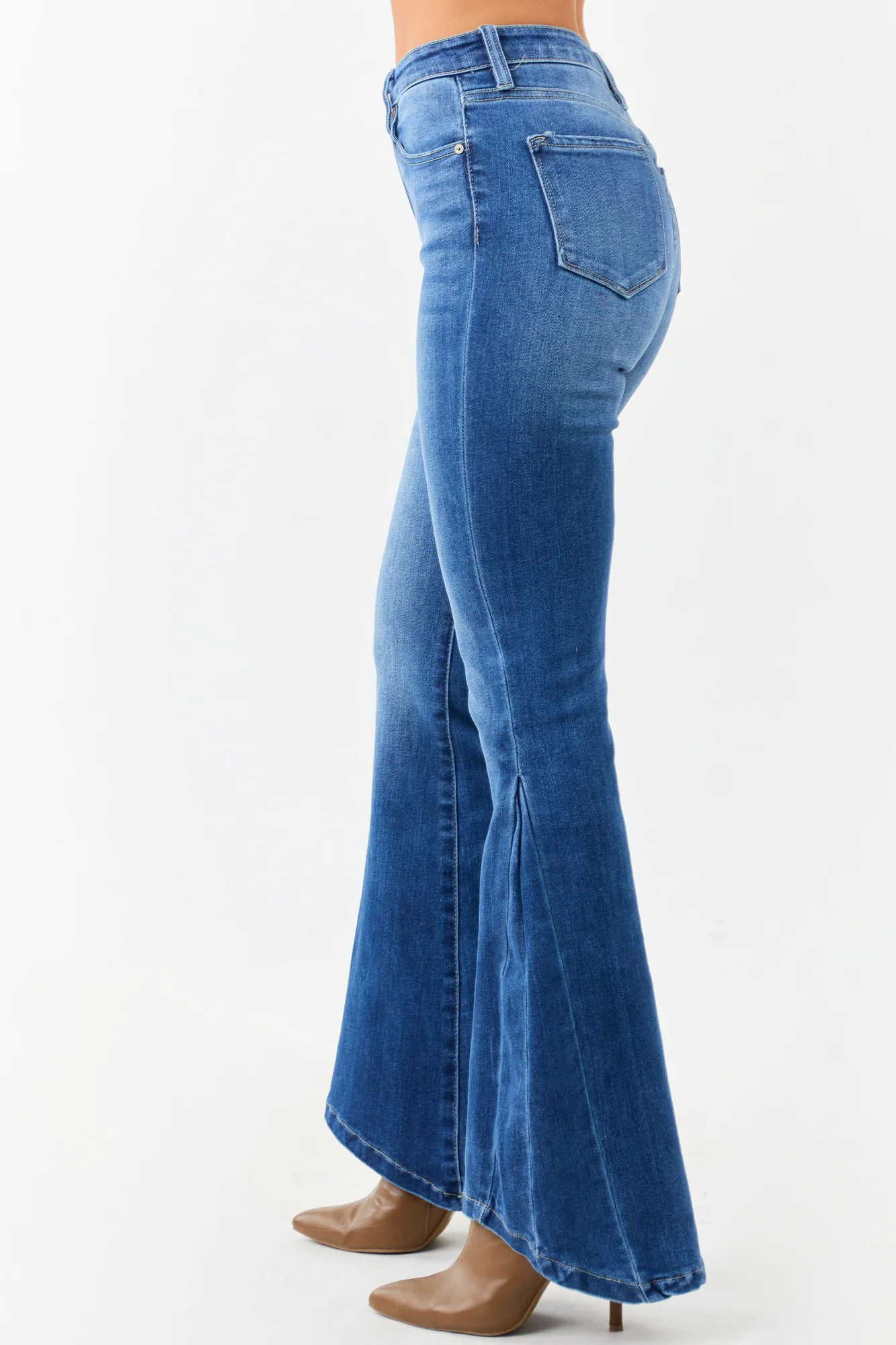 Medium Wash Tall Flare Leg Jeans for Women