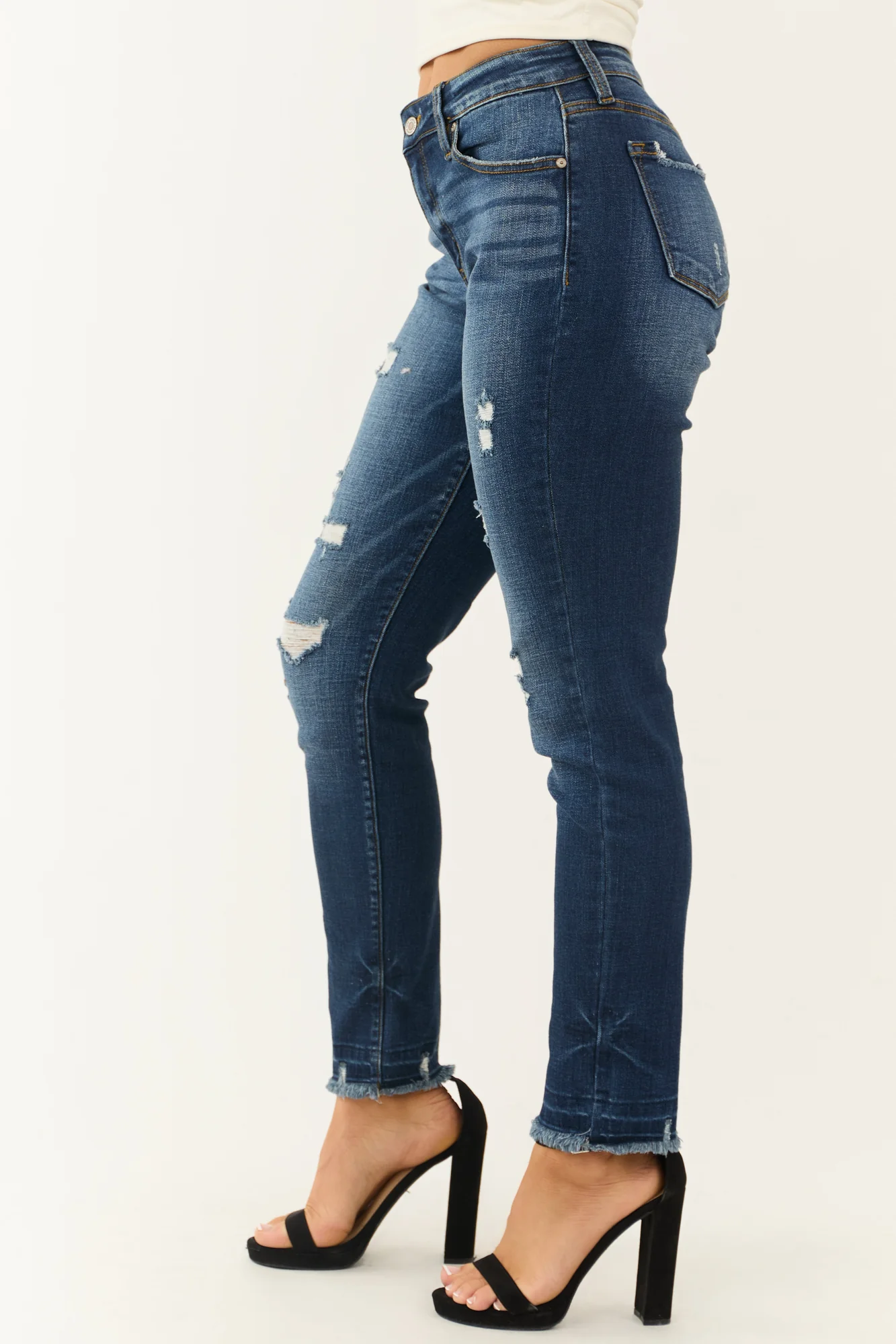 Dark Wash High Rise Skinny Jeans